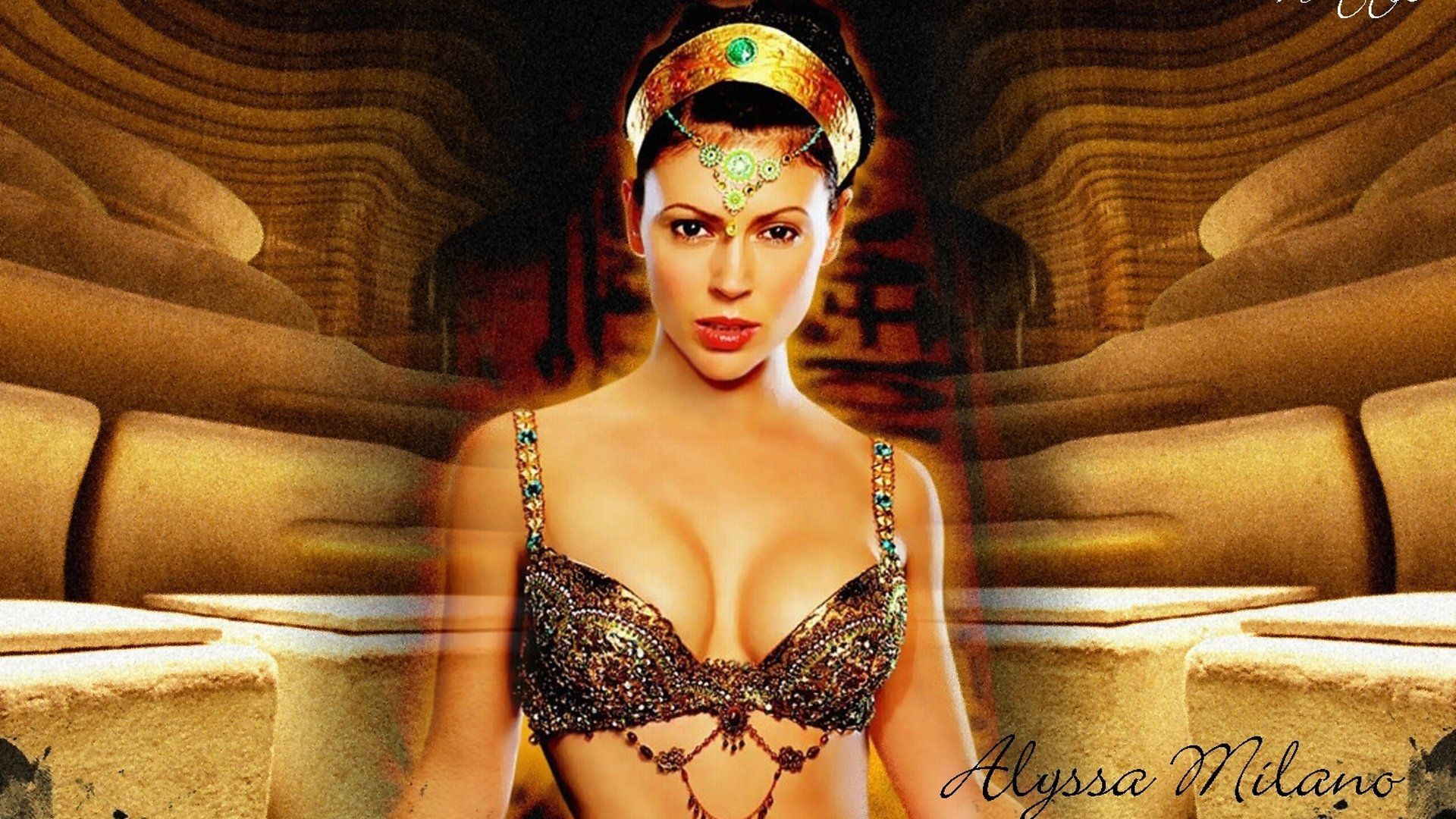 Alyssa Milano costume egizio, 1920x1080 Full HD 1080p, Desktop