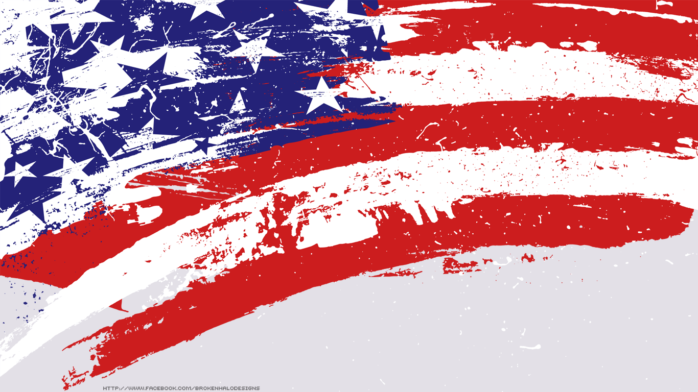Bandiera americana stile grunge, 1366x768 HD, Desktop