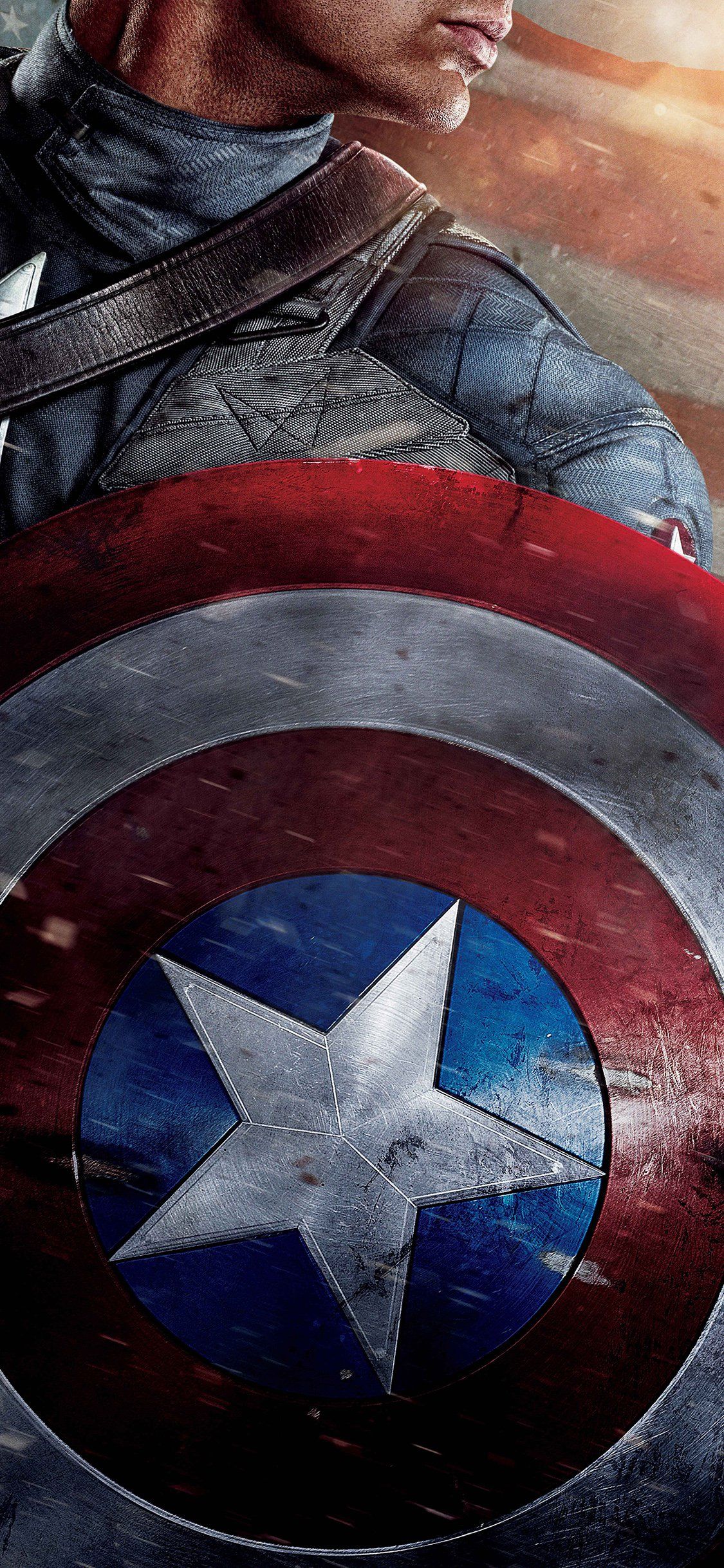 Captain America scudo poster, 1125x2436 Full HD Verticale, iPhone