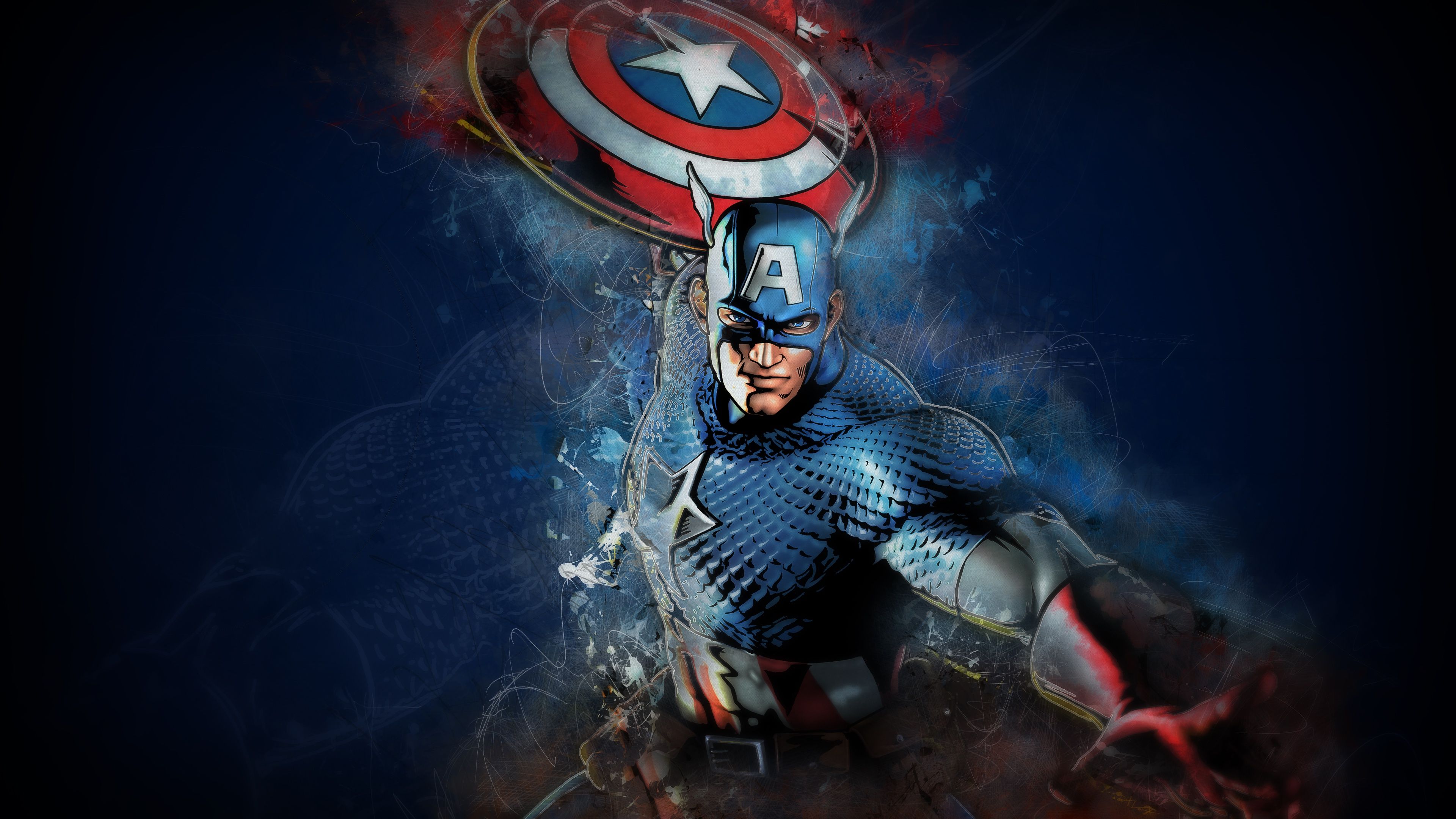 Captain America con scudo, 3840x2160 UHD, PC 4K