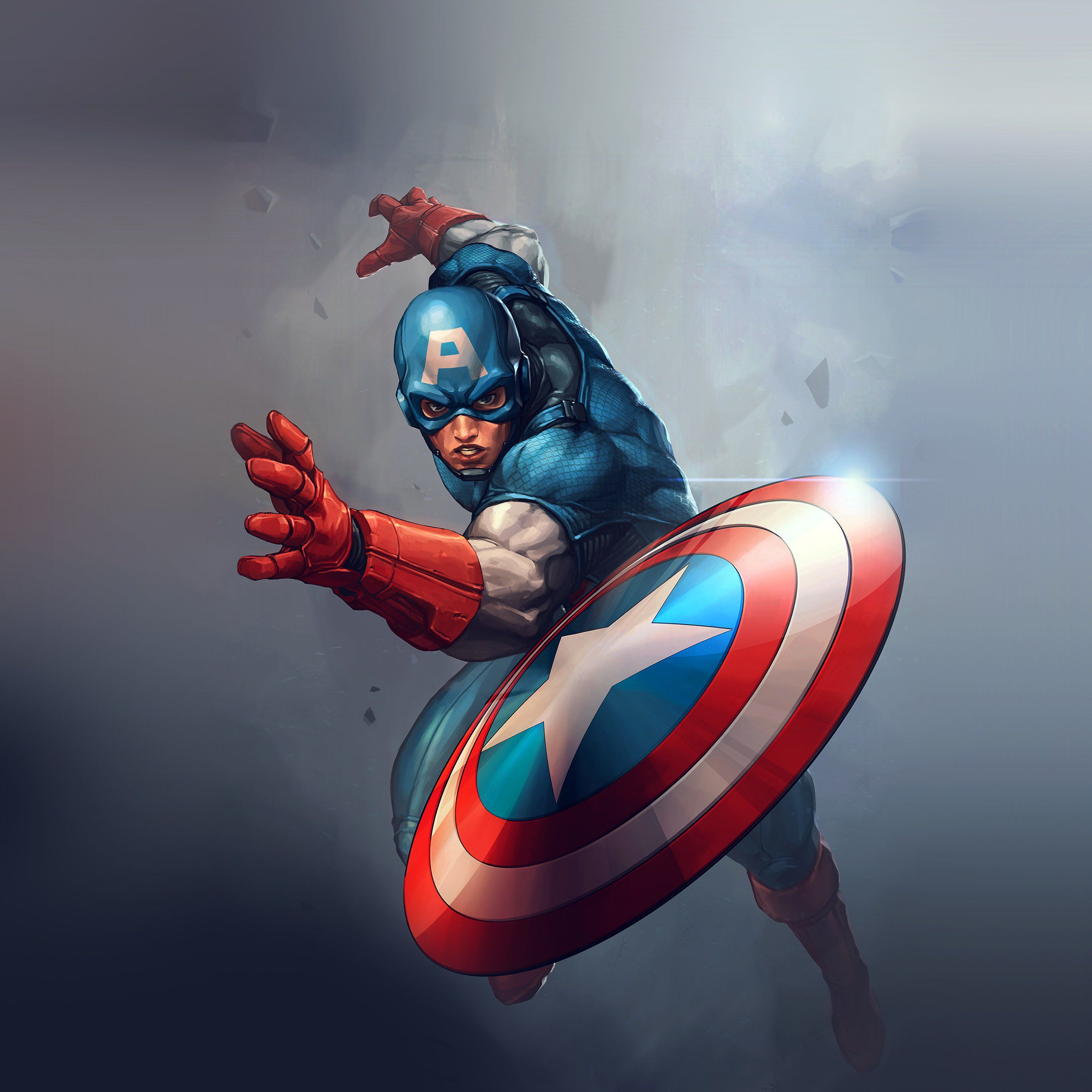 Captain America con scudo, 2732x2732 2K, Monitor Gaming