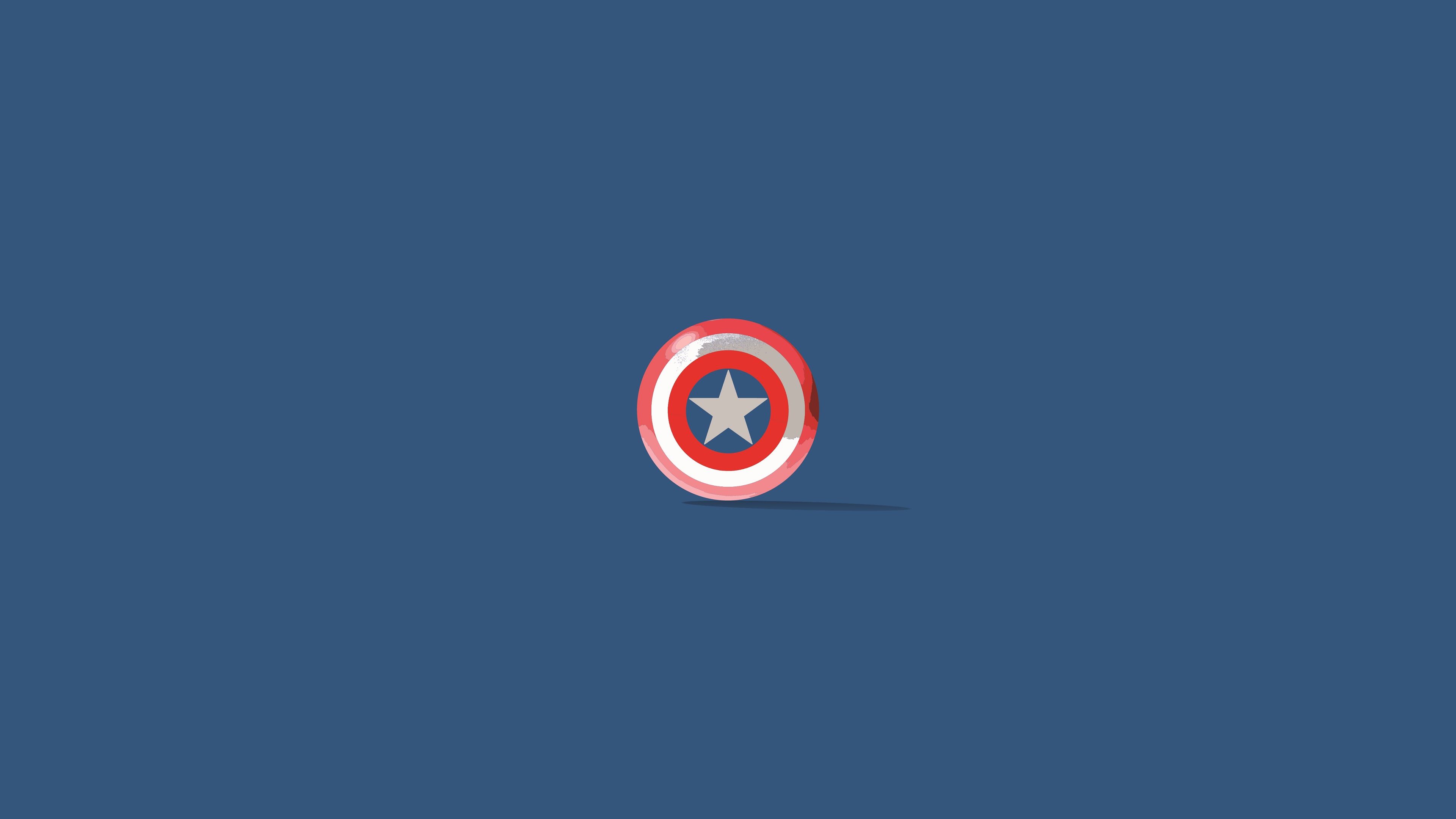 Scudo Captain America minimalista, 3840x2160 Ultra HD, 4K TV
