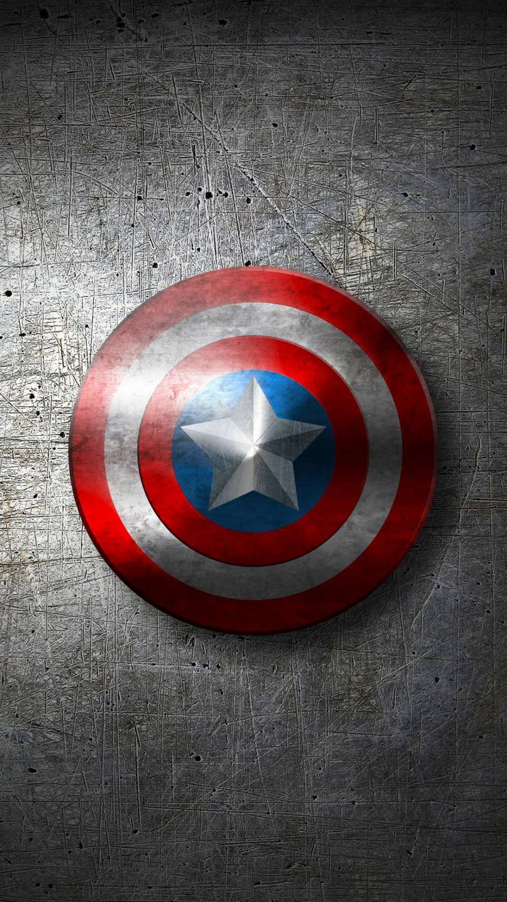 Scudo Captain America metallico, 999x1777 Full HD Verticale, Smartphone