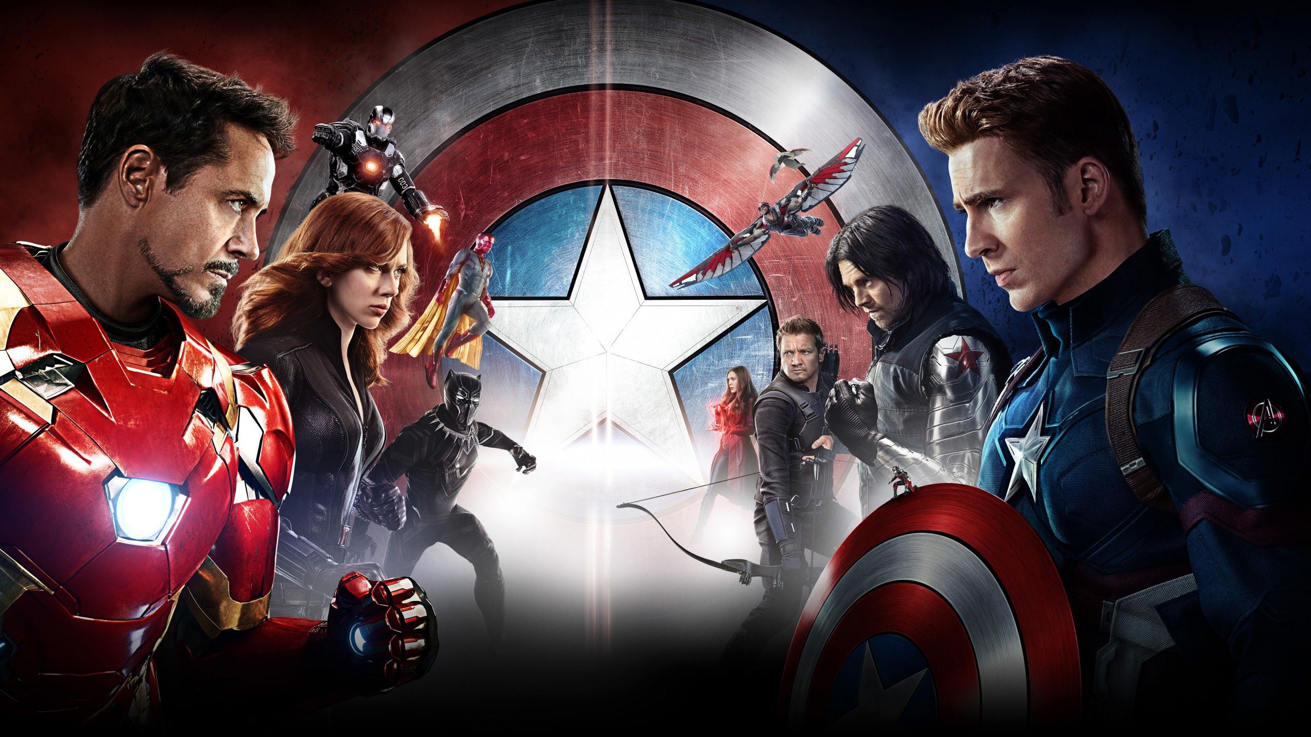 Captain America Civil War poster, 2560x1440 1440p, Monitor Gaming