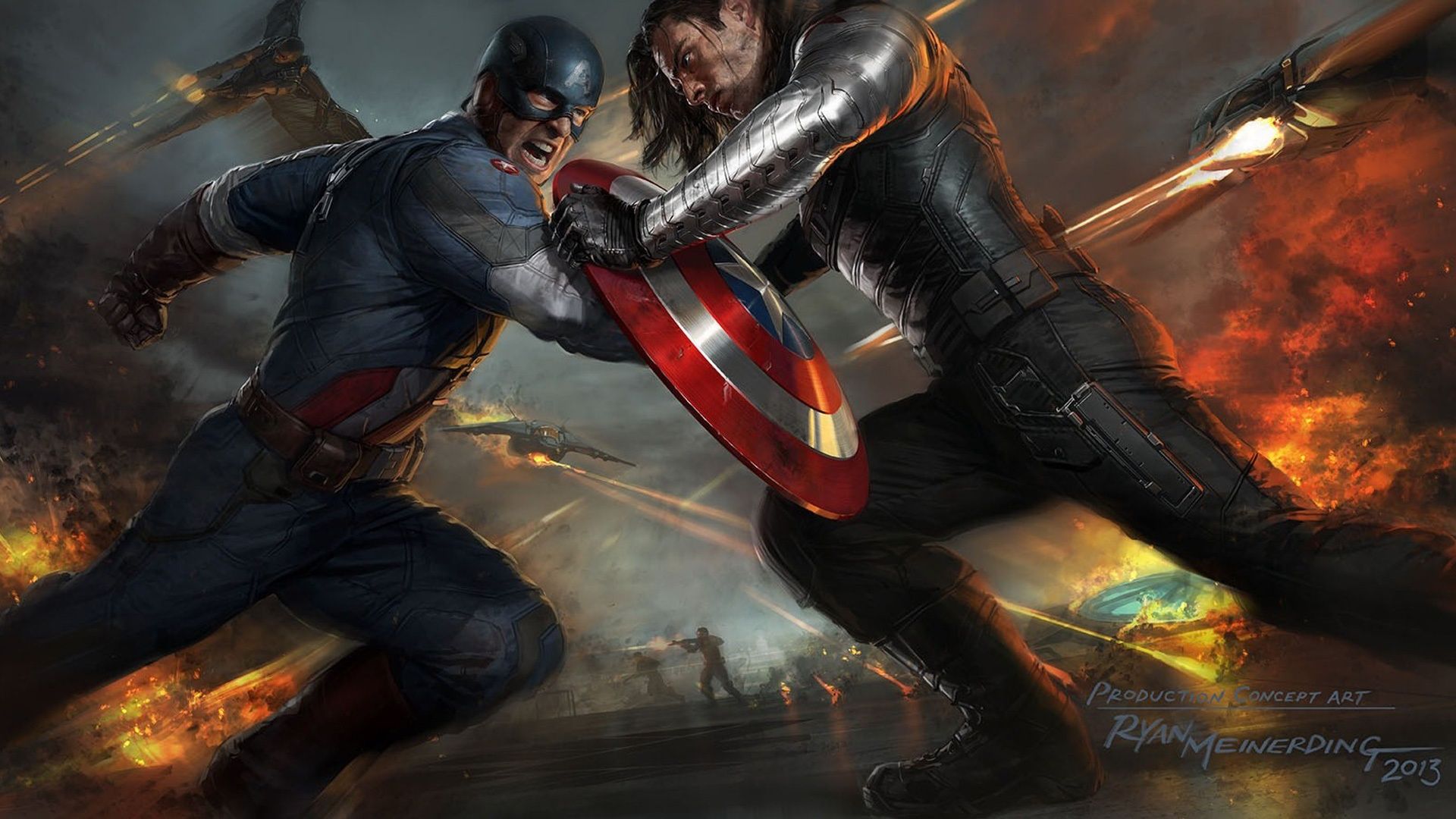 Captain America contro soldato nemico, 1920x1080 1080p, Desktop