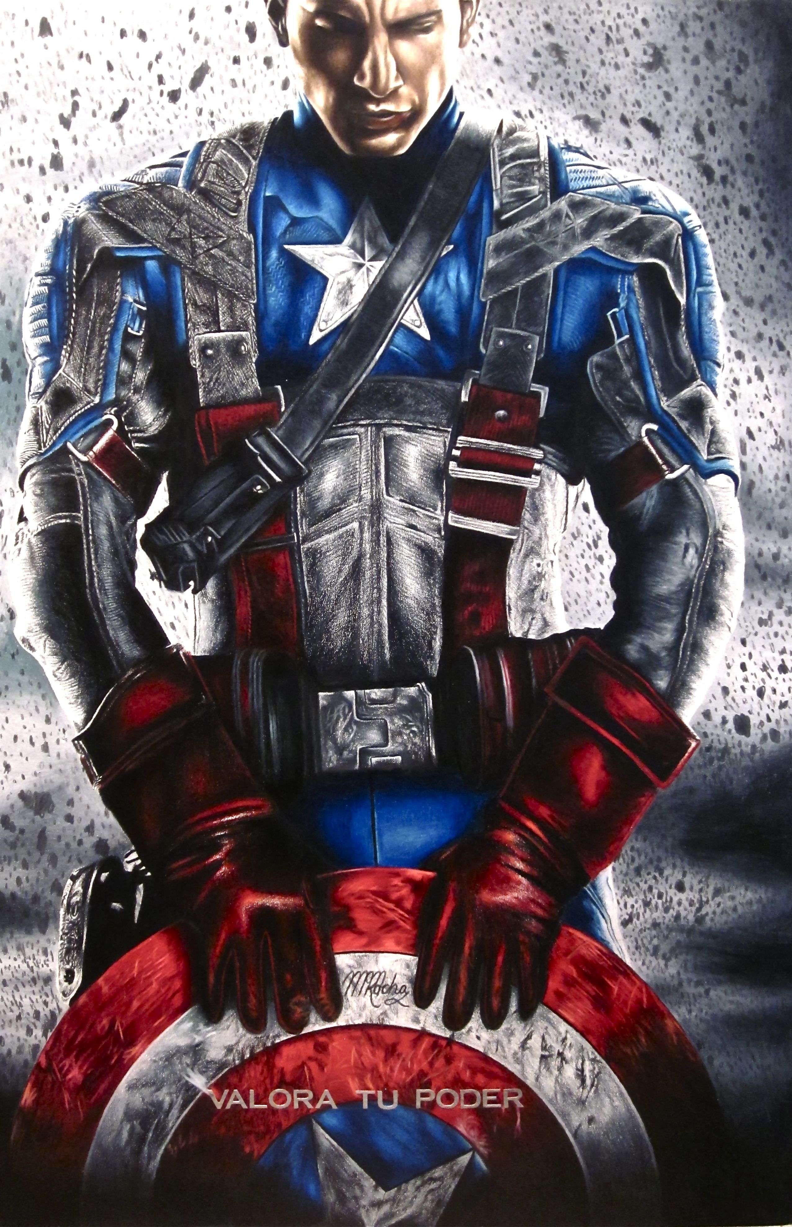 Captain America con scudo, 2553x3953 Verticale, Telefono