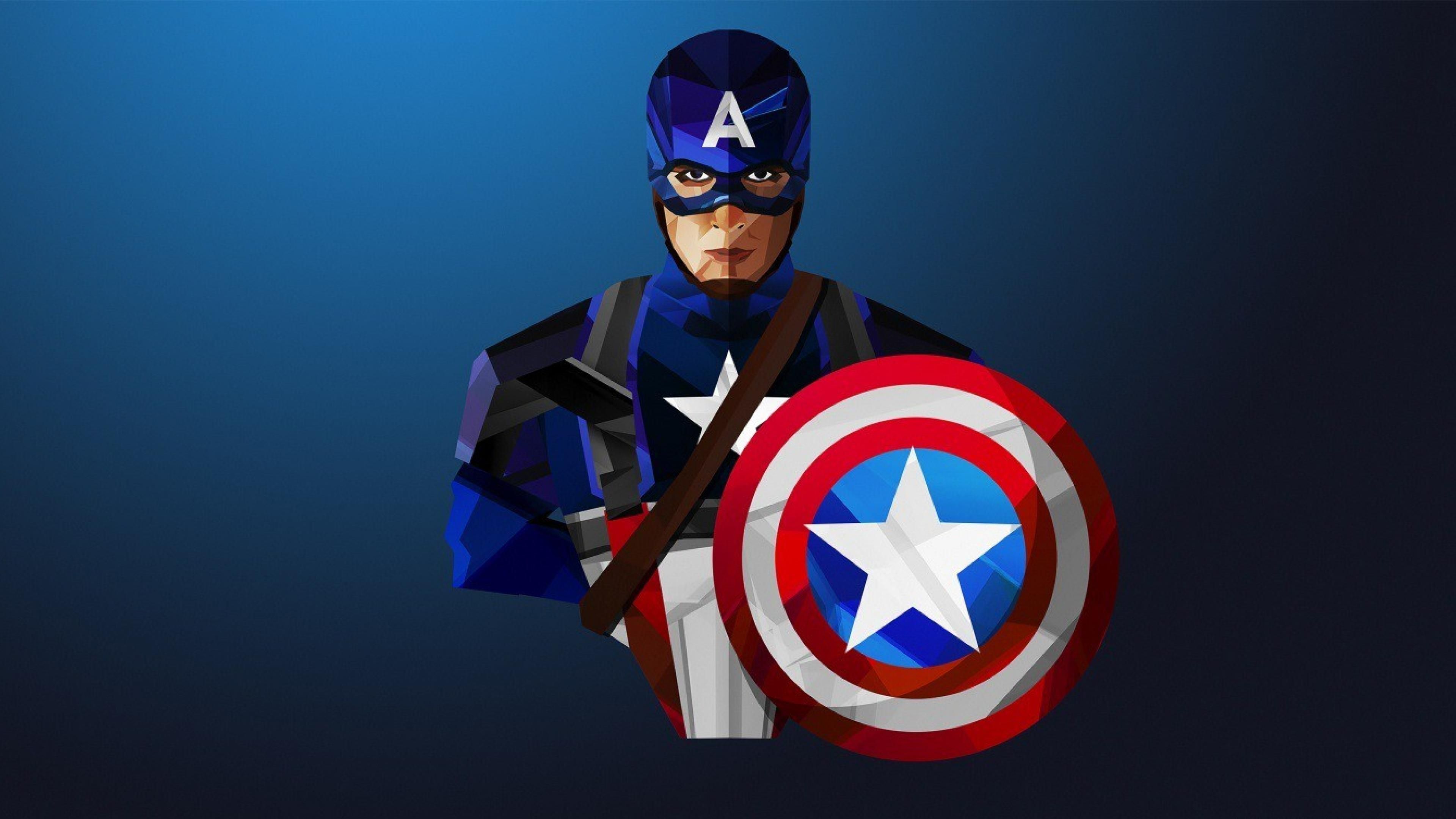 Captain America con scudo, 3840x2160 4K, Desktop 4K