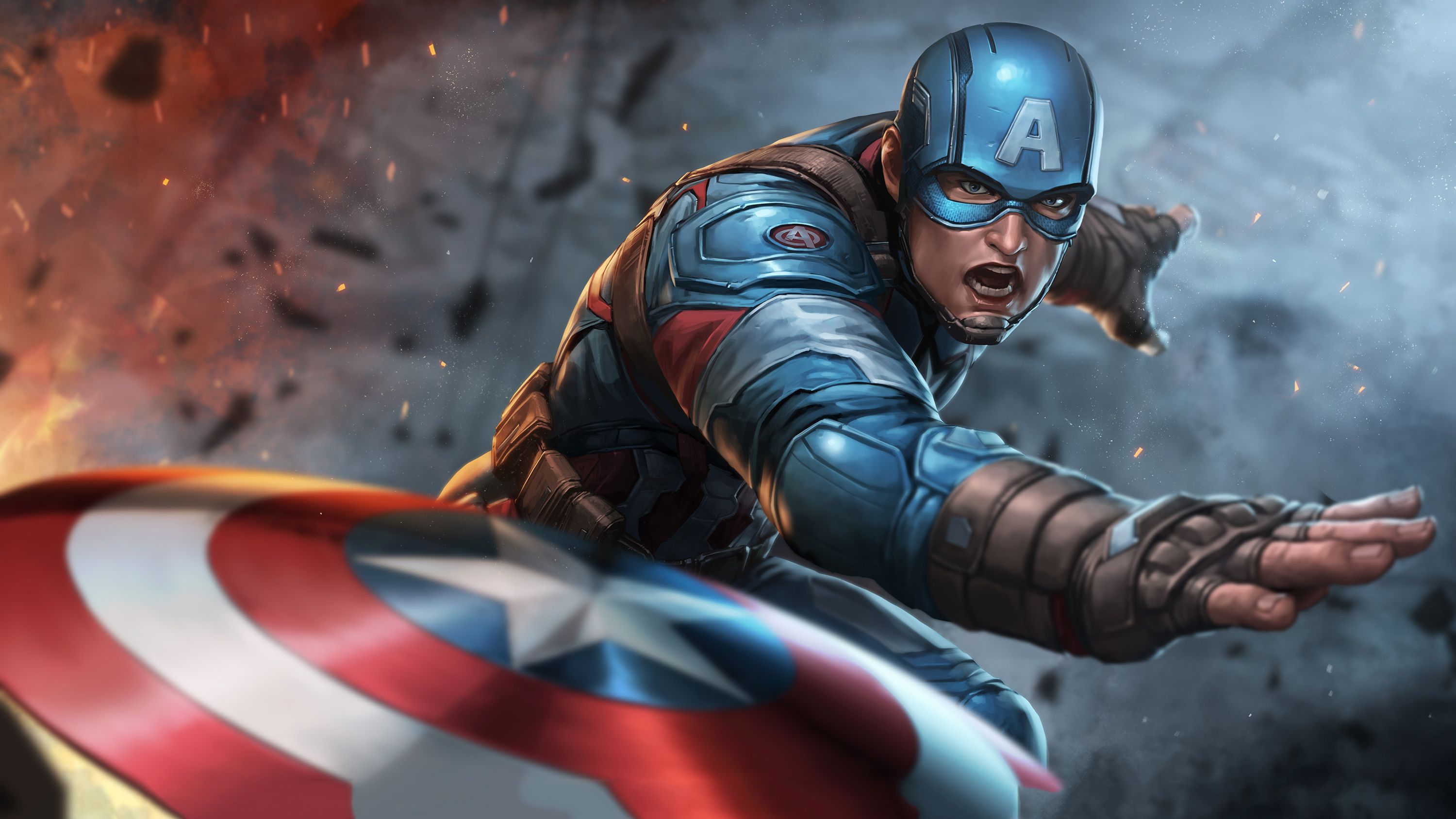 Captain America Marvel scudo, MCU, 3000x1687 WQXGA, PC