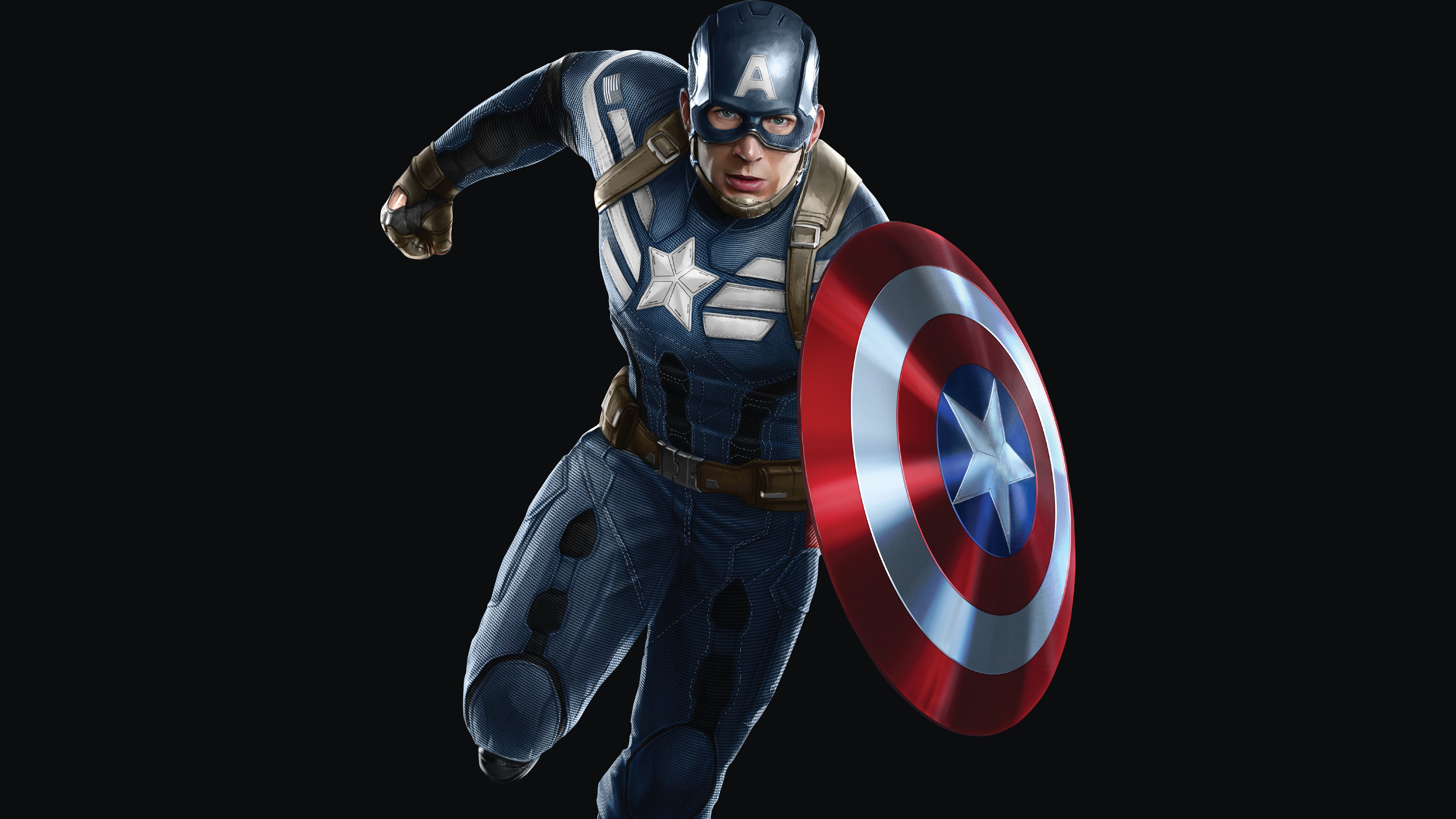 Captain America con scudo, 6800x3826 4K, Smart TV 4K