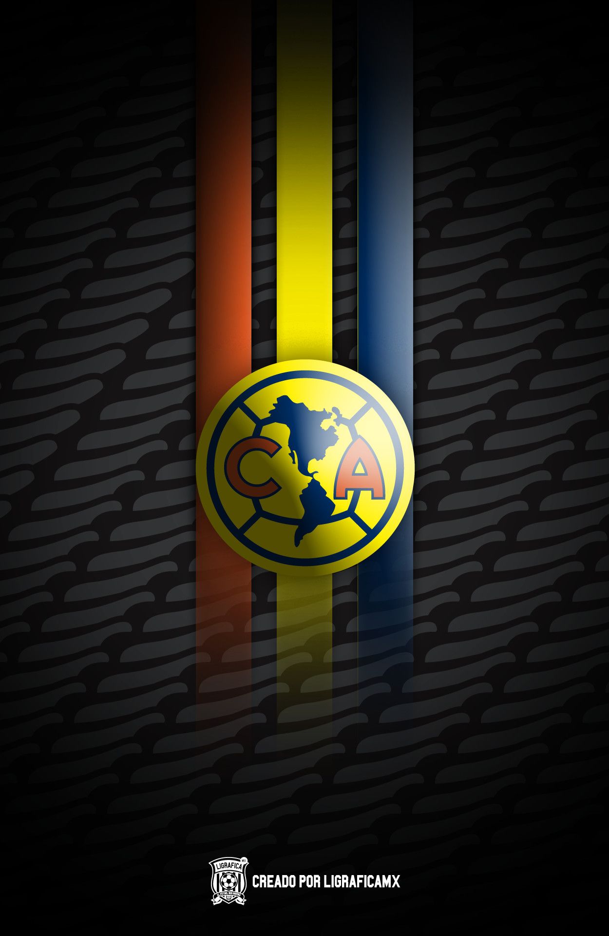 Logo Club América sfondo nero, 1250x1920 Full HD Verticale, Smartphone
