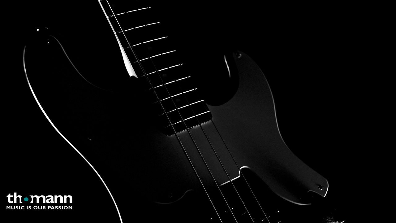 Chitarra bassa nera scuro, 1280x720 HD, Desktop