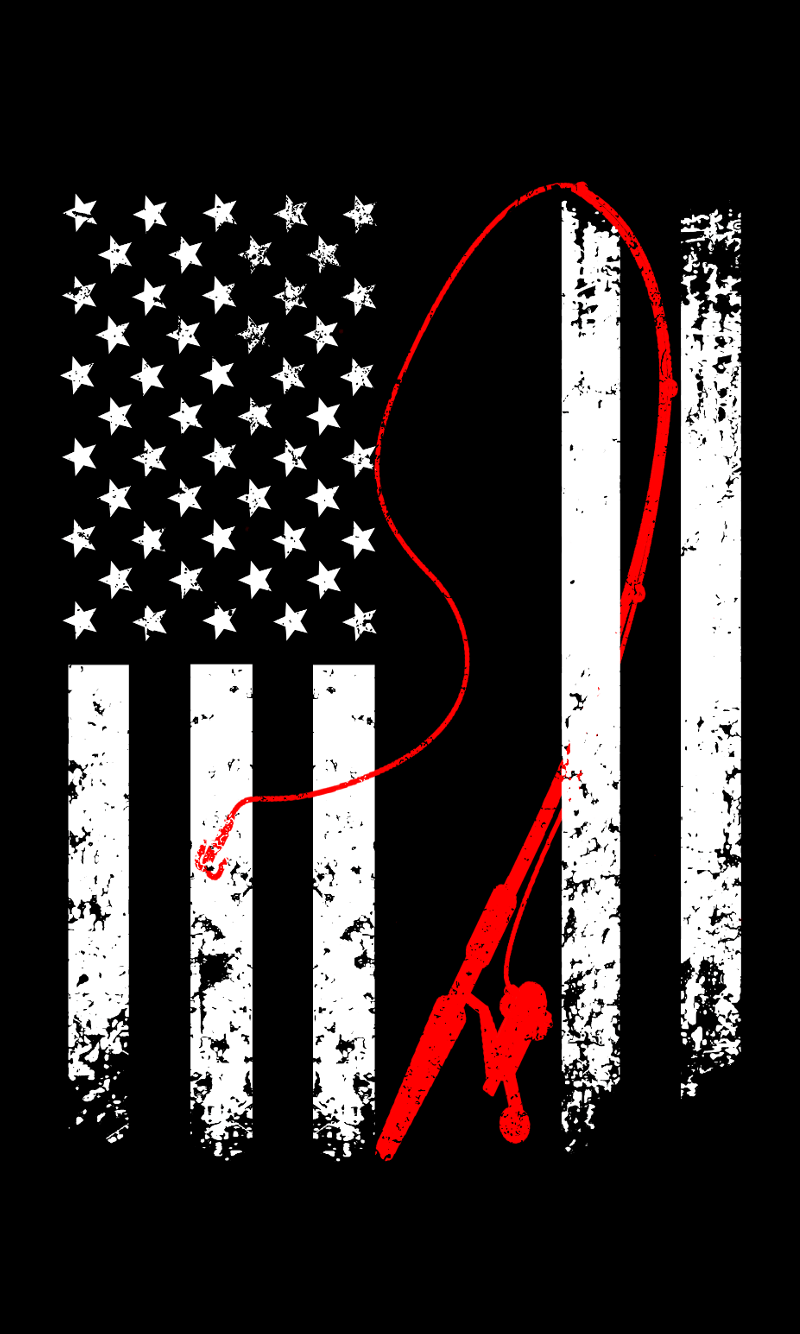 Bandiera USA con amo da pesca, 800x1334 Full HD Verticale, iPhone