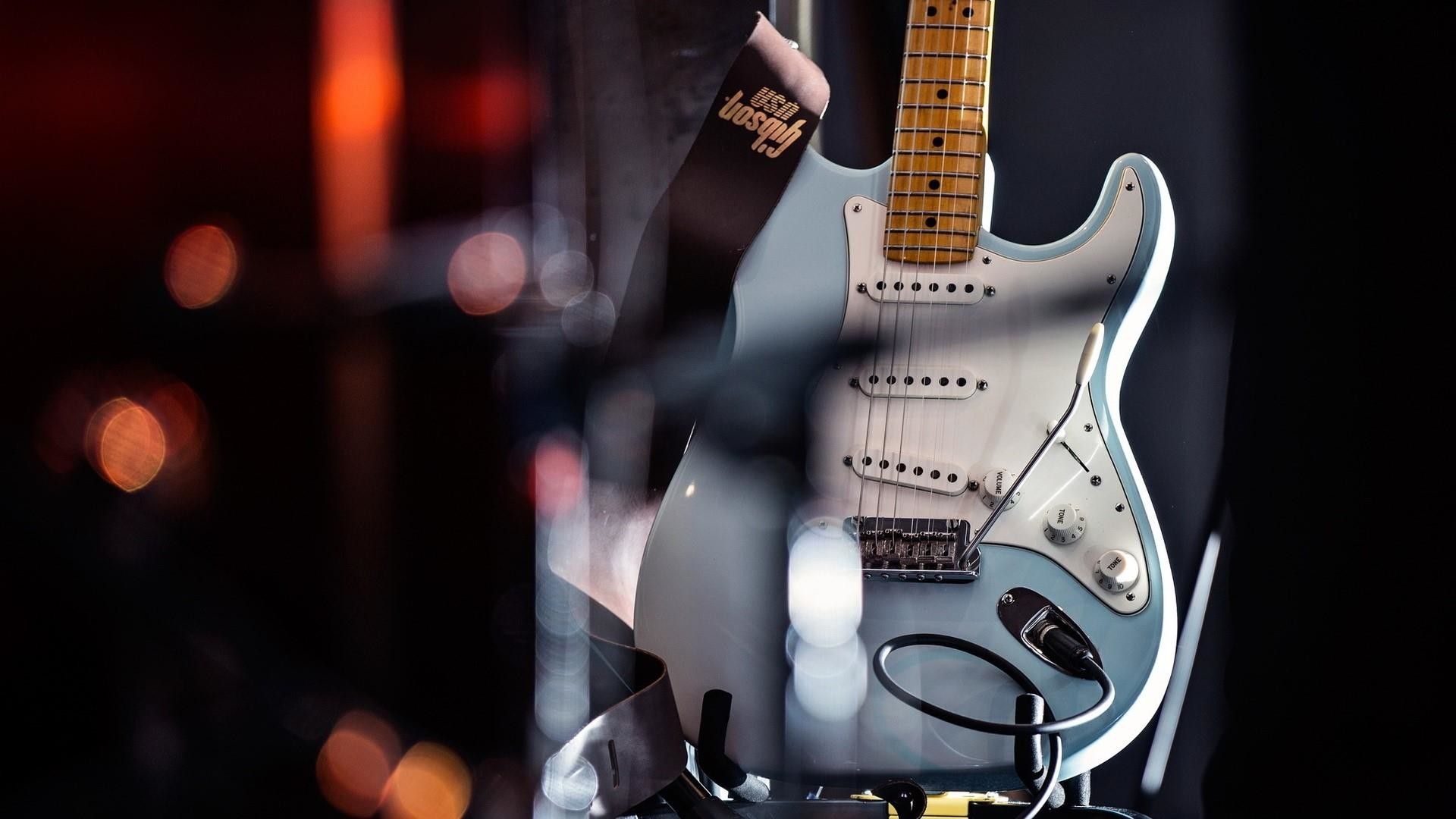 Chitarra Fender Stratocaster bianca, 1920x1080 Full HD 1080p, PC Desktop
