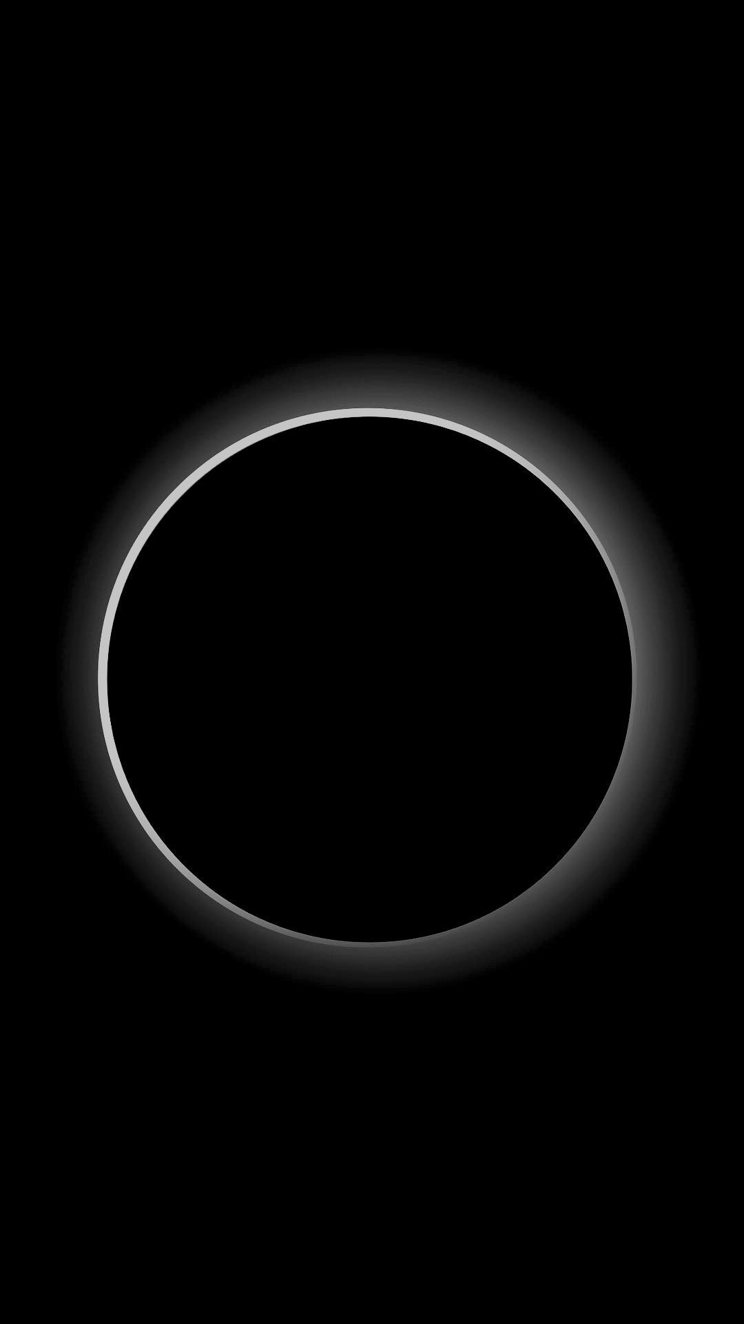 Cerchio nero eclissi, 1080x1920 Full HD Verticale, iPhone