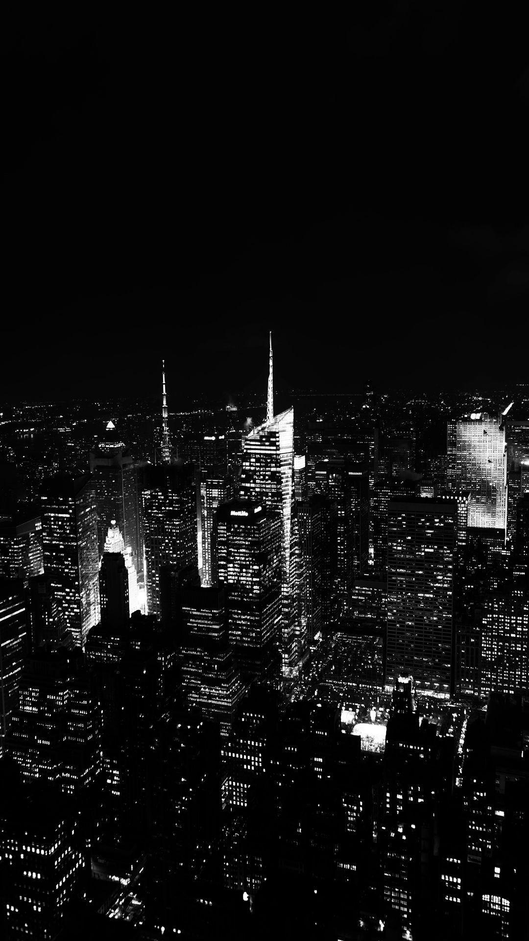 Skyline New York notturno, 1080x1920 Full HD Verticale, Smartphone