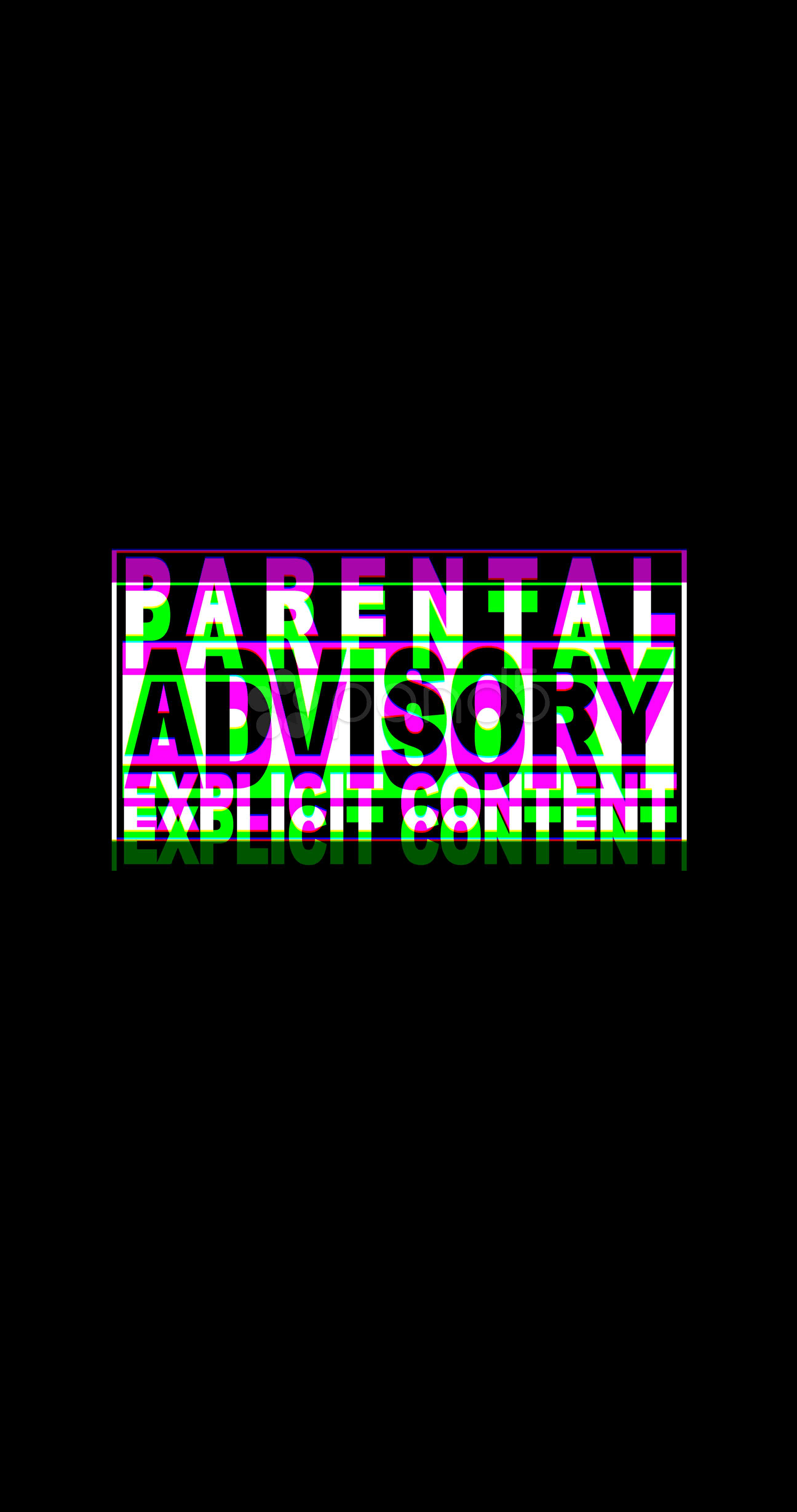 Parental Advisory glitch testo, 2160x4096 Verticale, Telefono