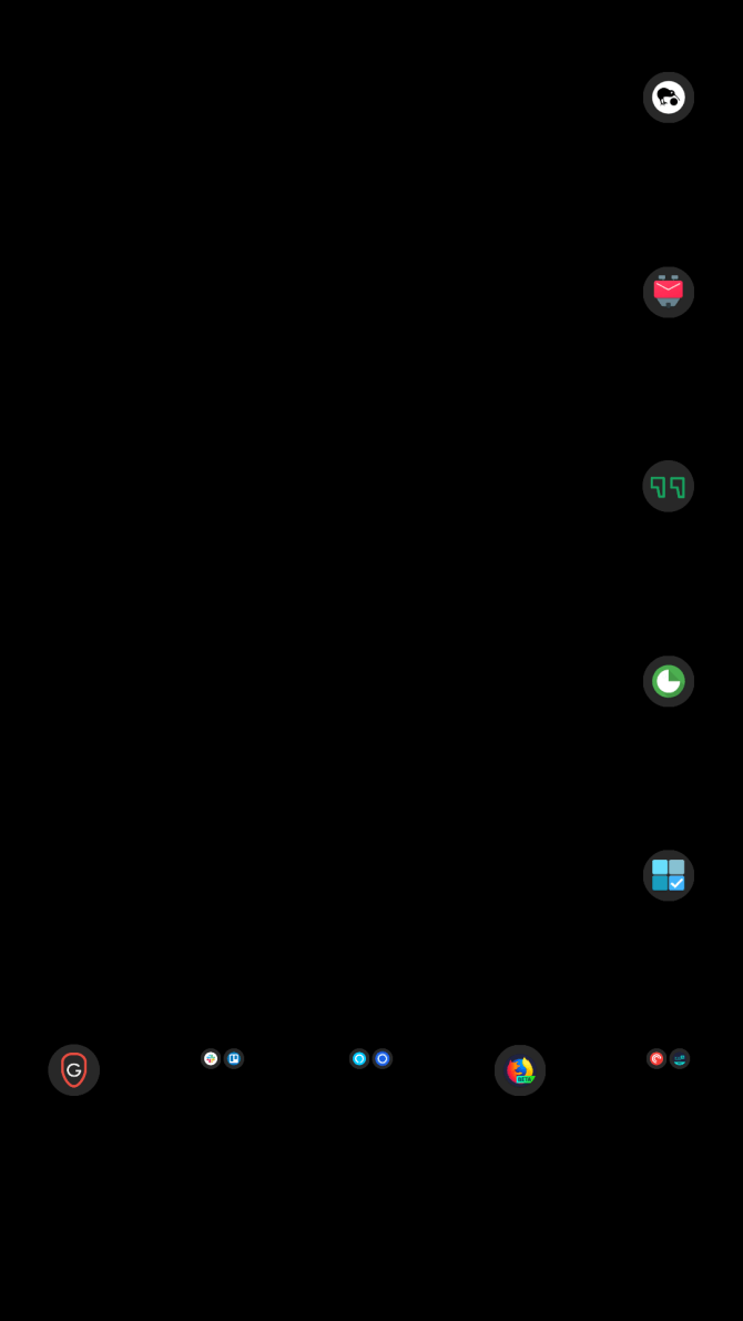 Icone app schermo nero, 670x1191 Full HD Verticale, iPhone