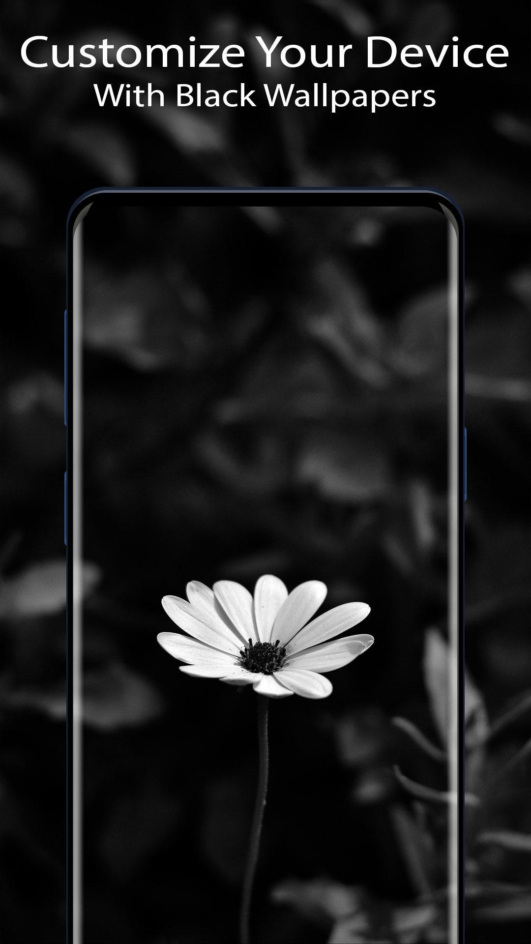 Fiore bianco su nero, 1080x1920 Verticale, Telefono