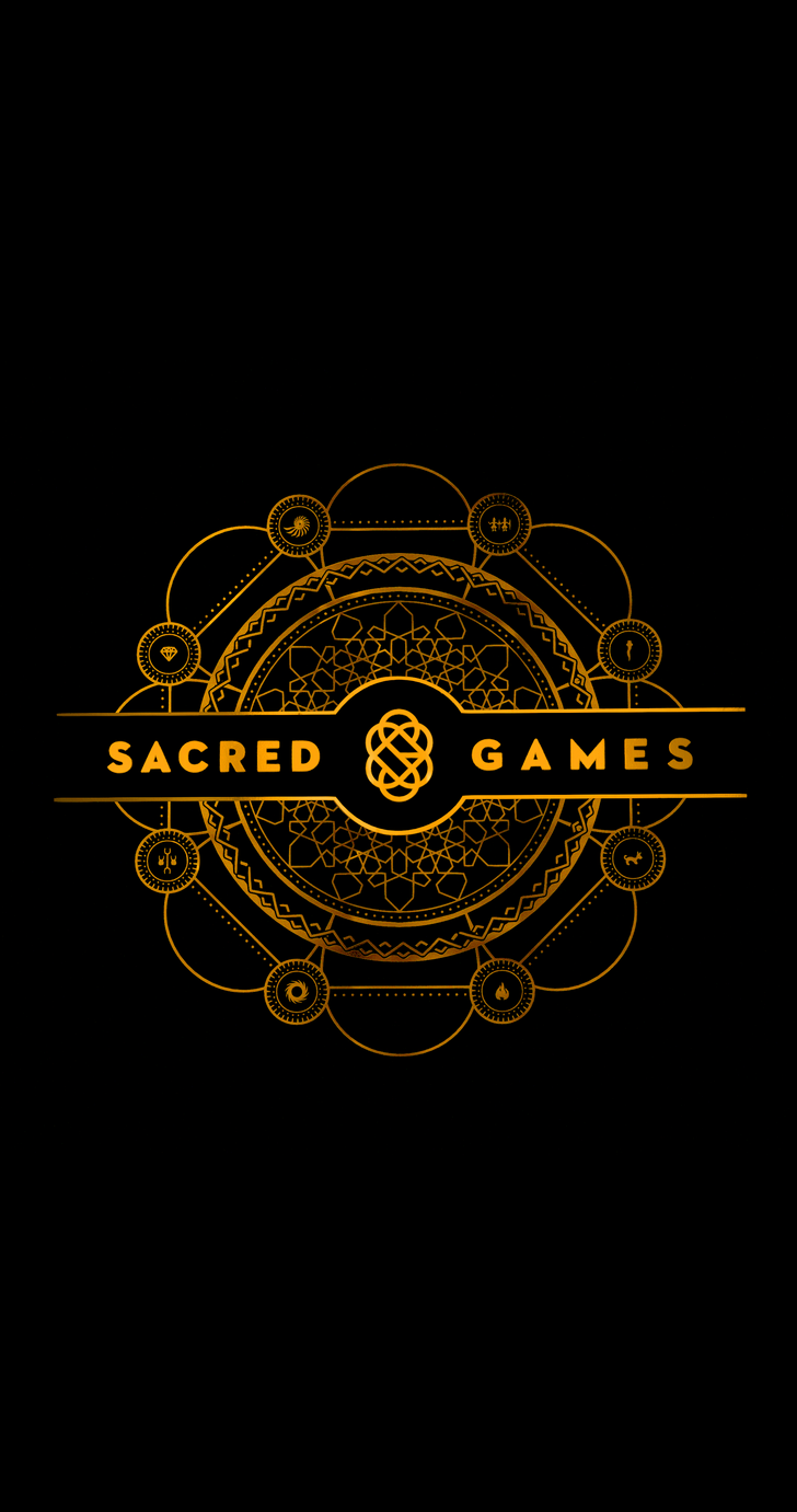 Logo Sacred Games dorato, 728x1381 Full HD Verticale, Google Pixel