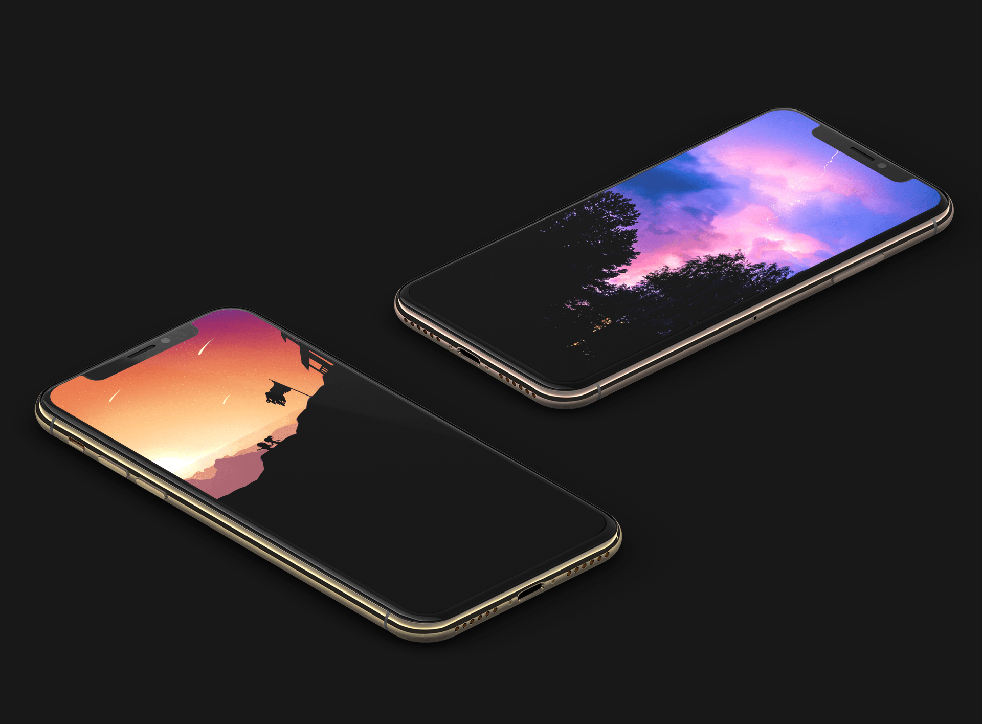 iPhone su sfondo nero, 1920x1415 Full HD+, iPad