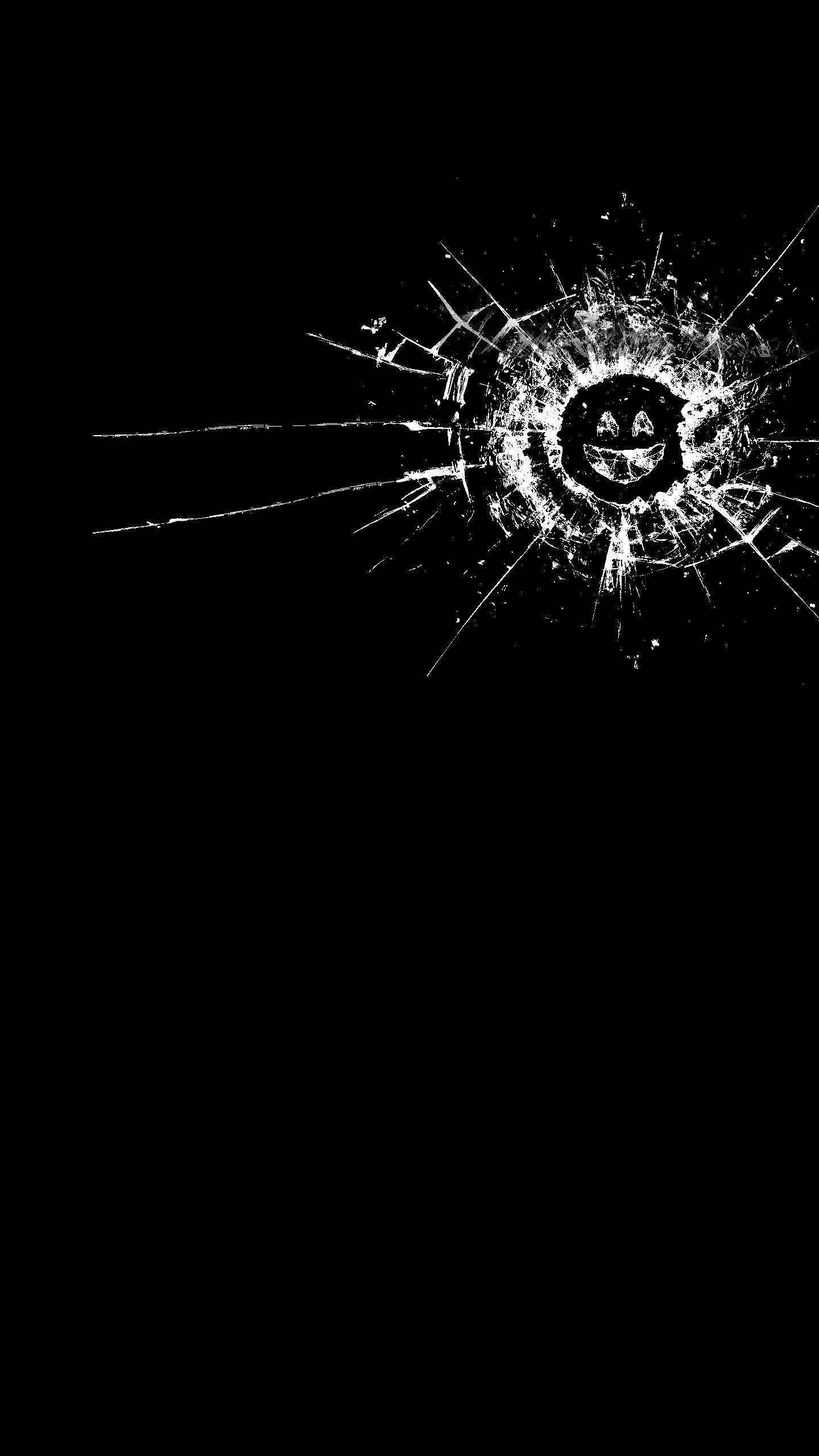 Vetro rotto crepe nero, 1440x2560 Verticale, Mobile