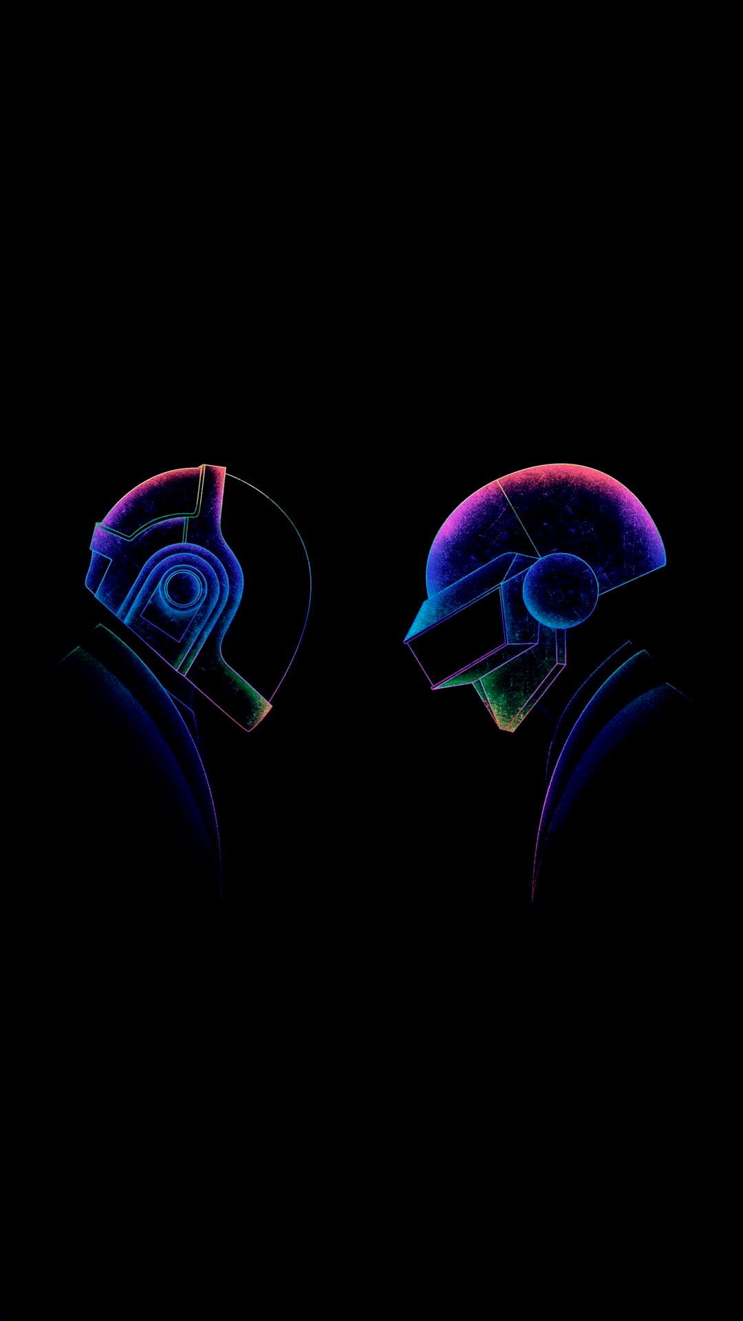 Daft Punk caschi neon, 1080x1920 Verticale, Samsung Galaxy