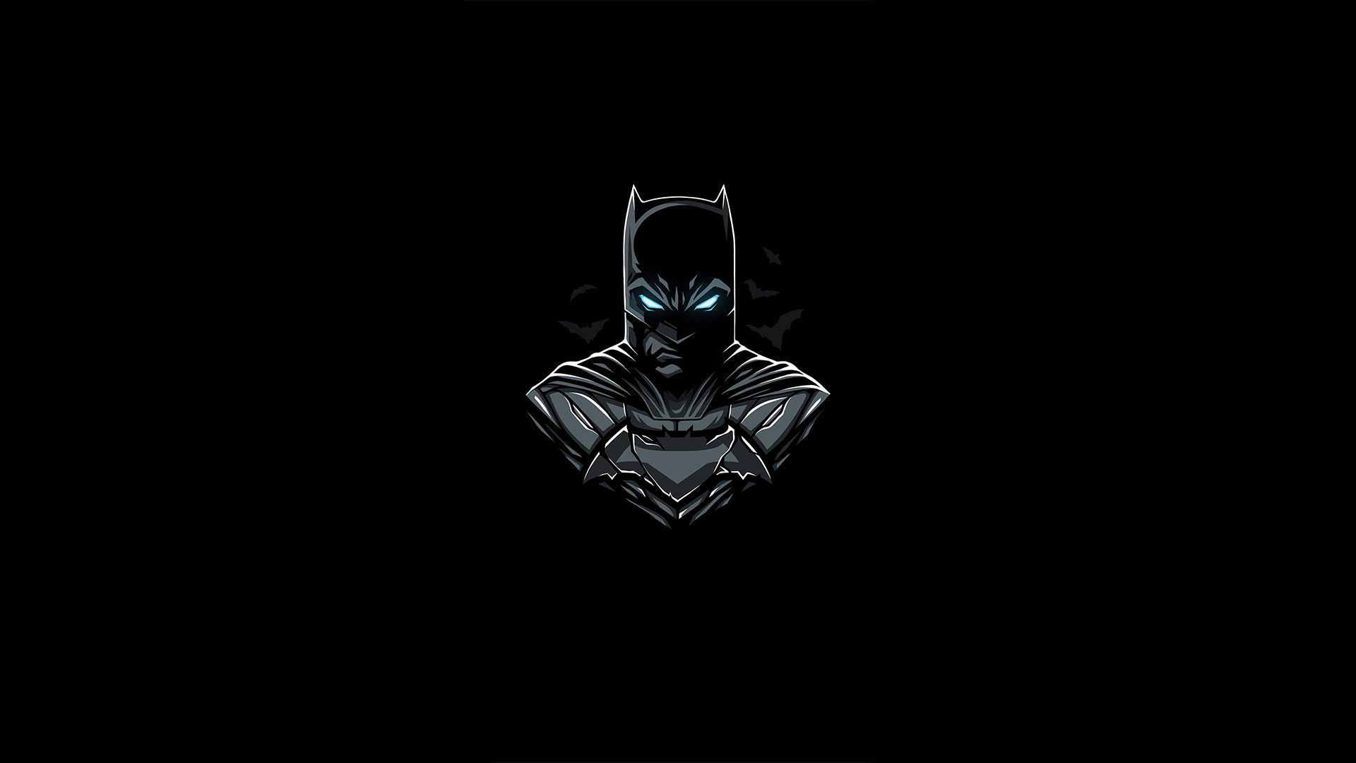 Batman minimalista sfondo nero, Gotham, 1920x1080 1080p, PC