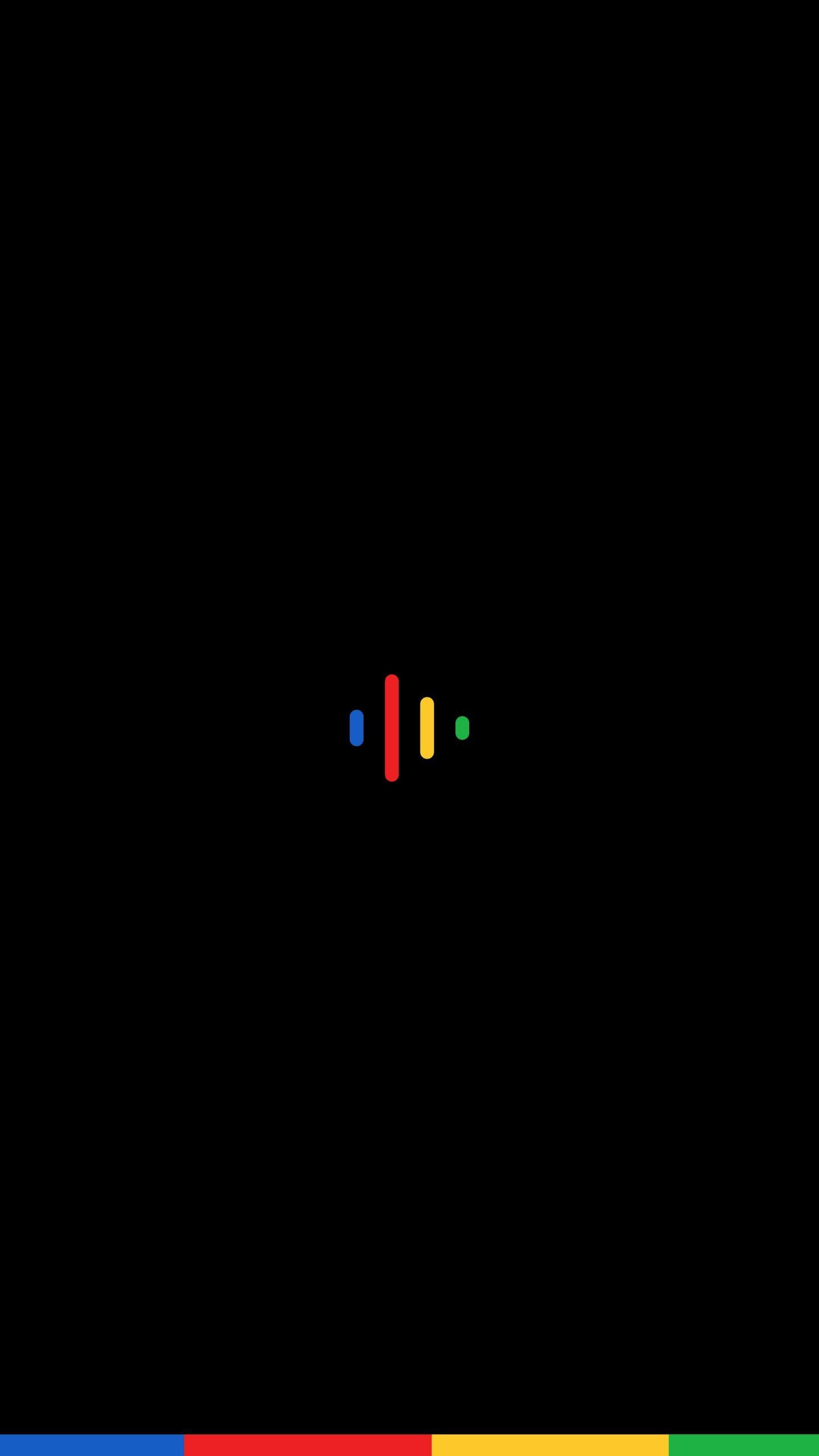 Logo Google Assistant nero, 1440x2560 Verticale, Telefono
