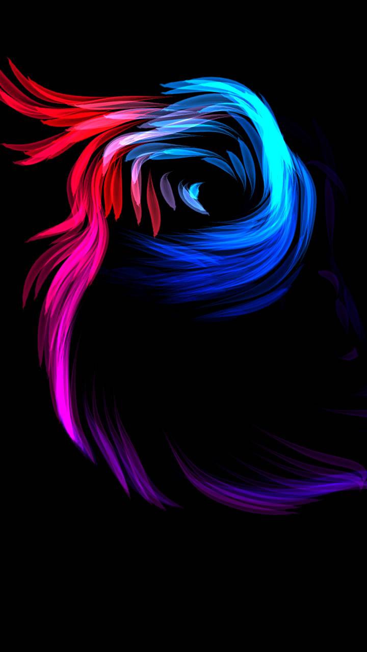 onde colorate astratte sfondo nero, 720x1280 Verticale, Telefono