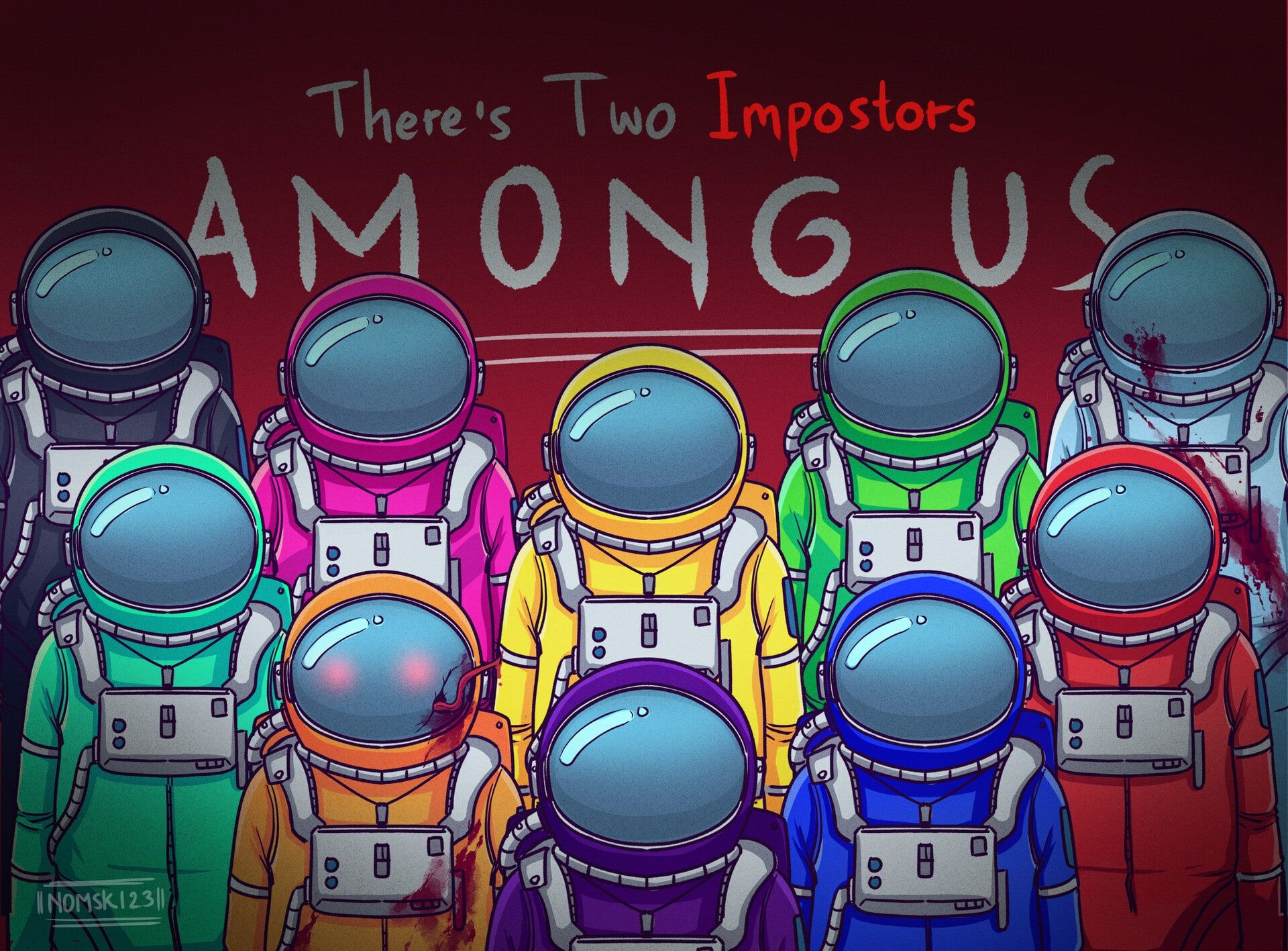 Personaggi Among Us nello spazio, 3840x2160 4K Ultra HD, Monitor 4K