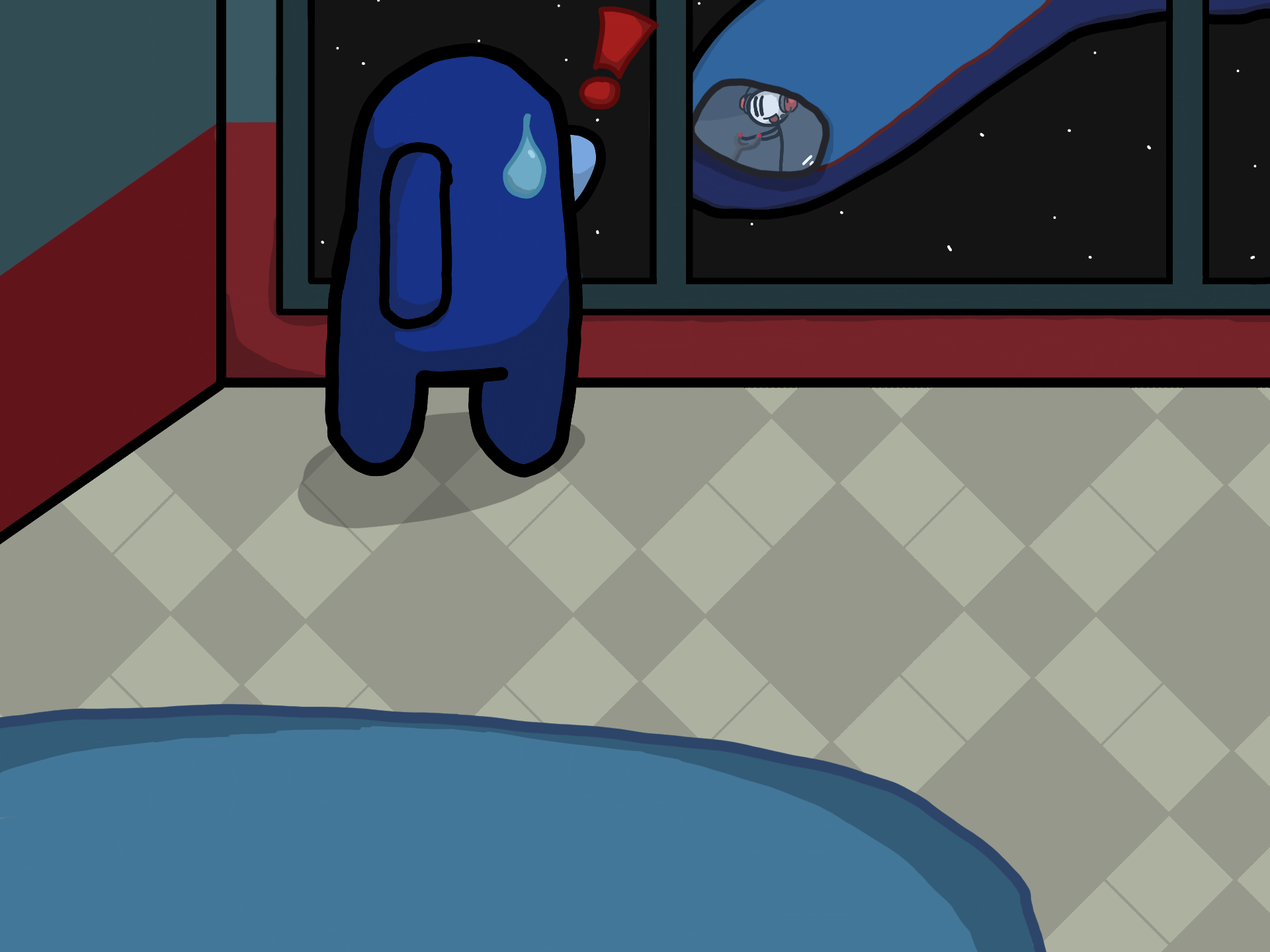 Personaggi Among Us nello spazio, 1440x3040 Verticale, Telefono