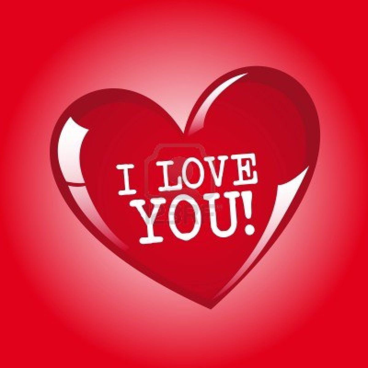 Cuore rosso lucido I Love You, 1200x1200 HD, PC