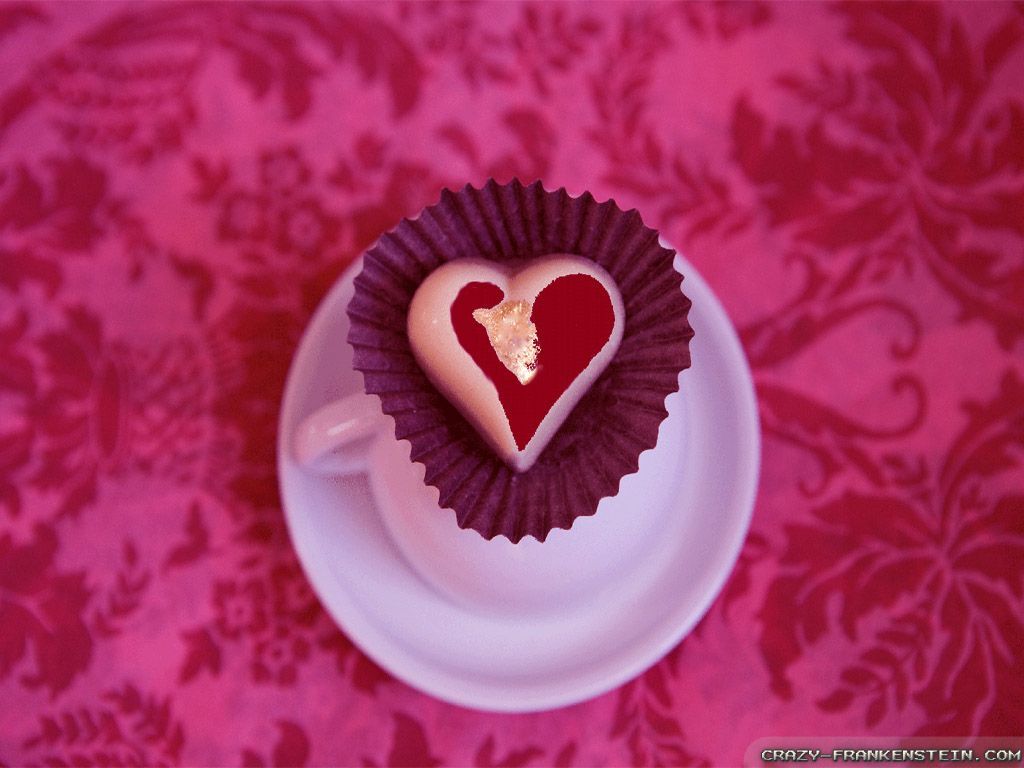 Cioccolatino a forma di cuore, 1024x768 HD, PC Desktop