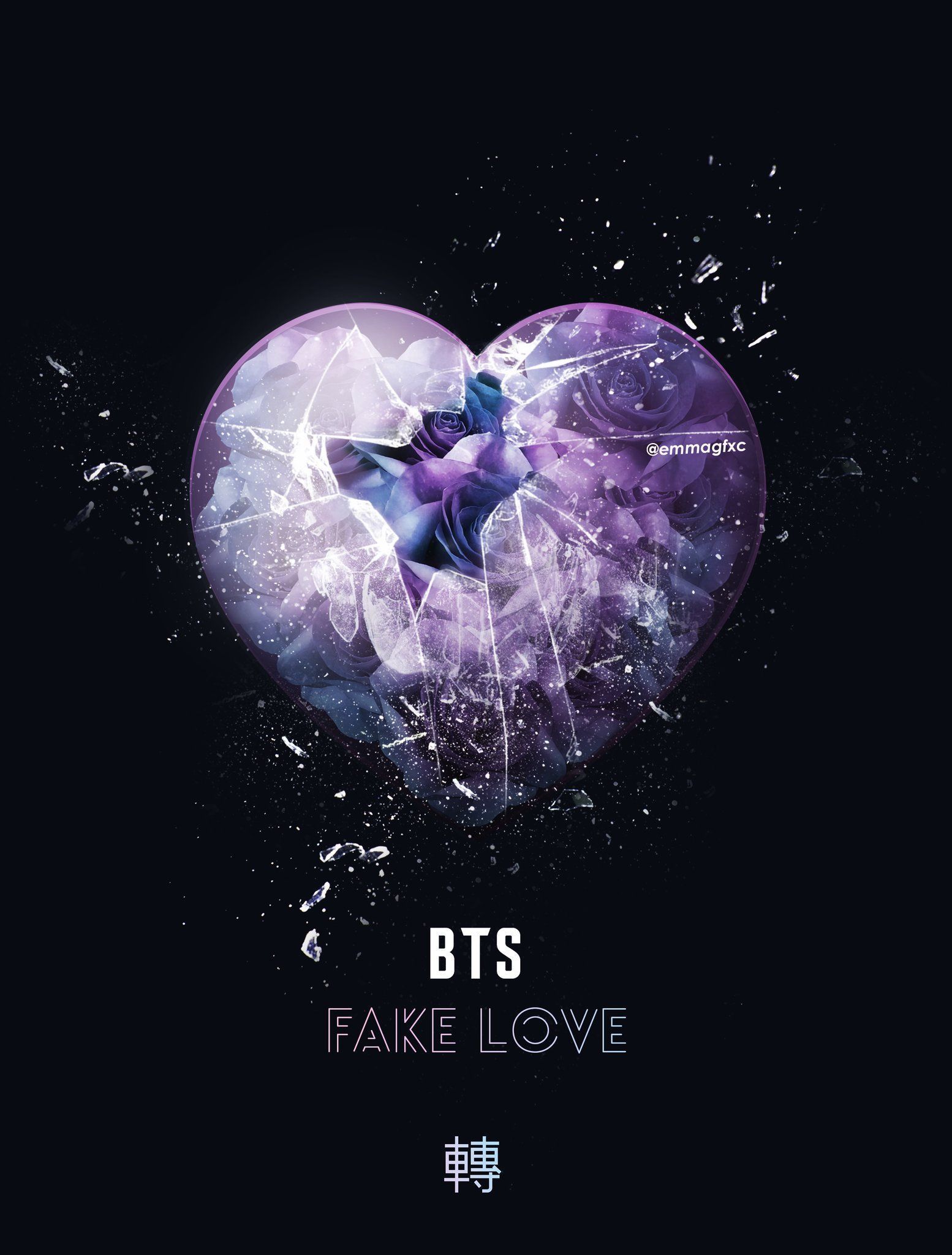 BTS Fake Love cuore rotto, Bangtan Sonyeondan, 1554x2048 Full HD Verticale, iPhone