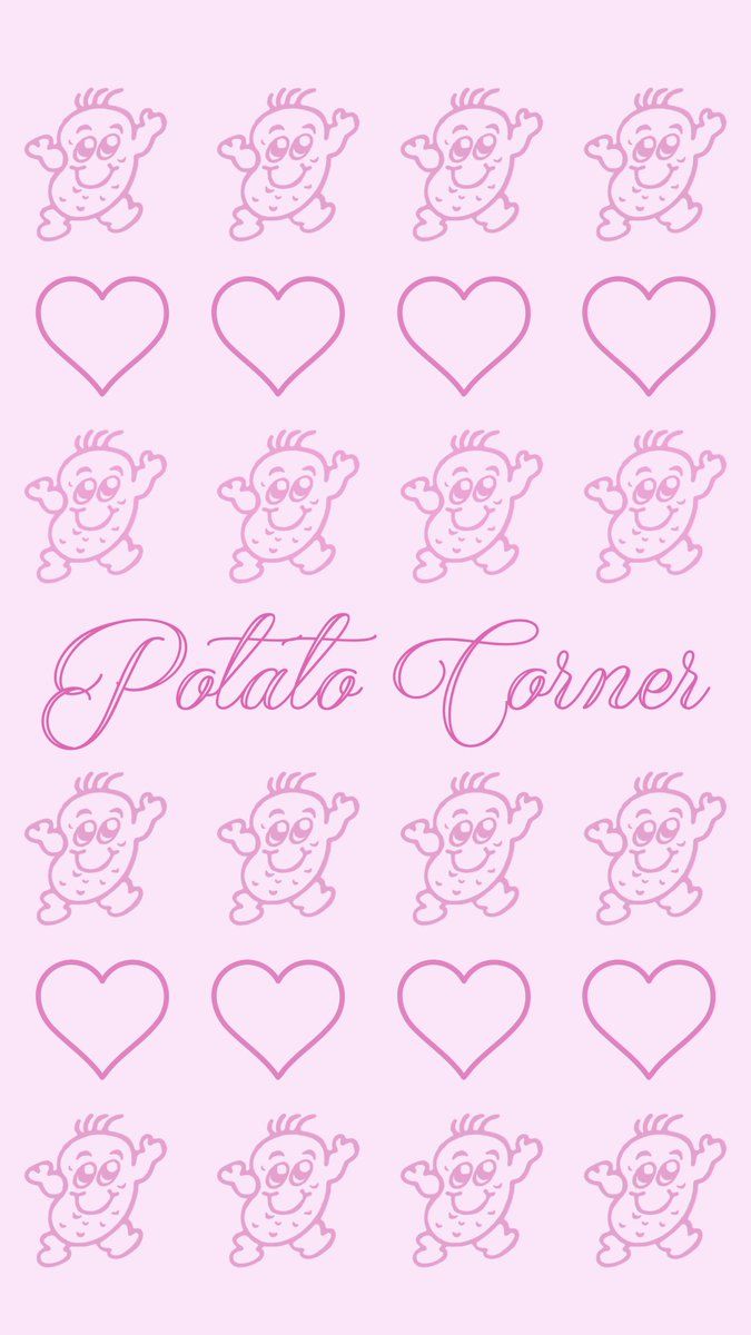 Potato Corner pattern rosa, 675x1200 Full HD Verticale, iPhone