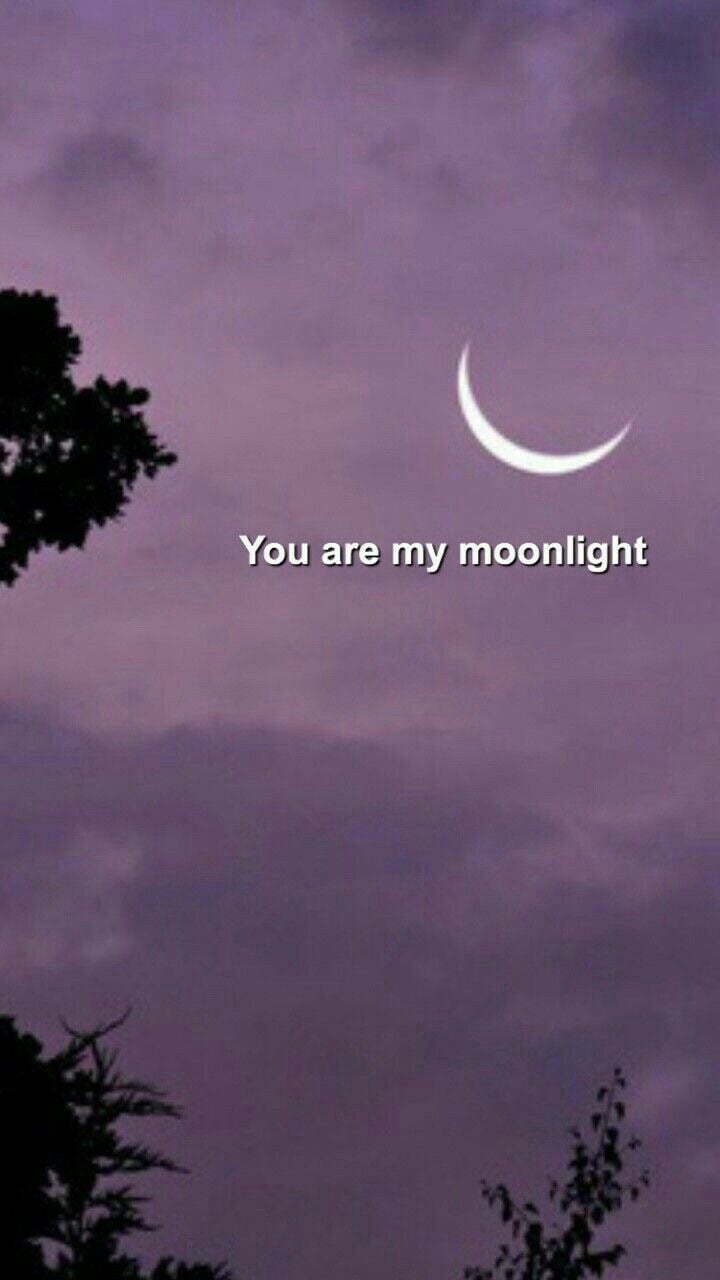 Luna crescente cielo viola, 720x1280 Verticale, Telefono