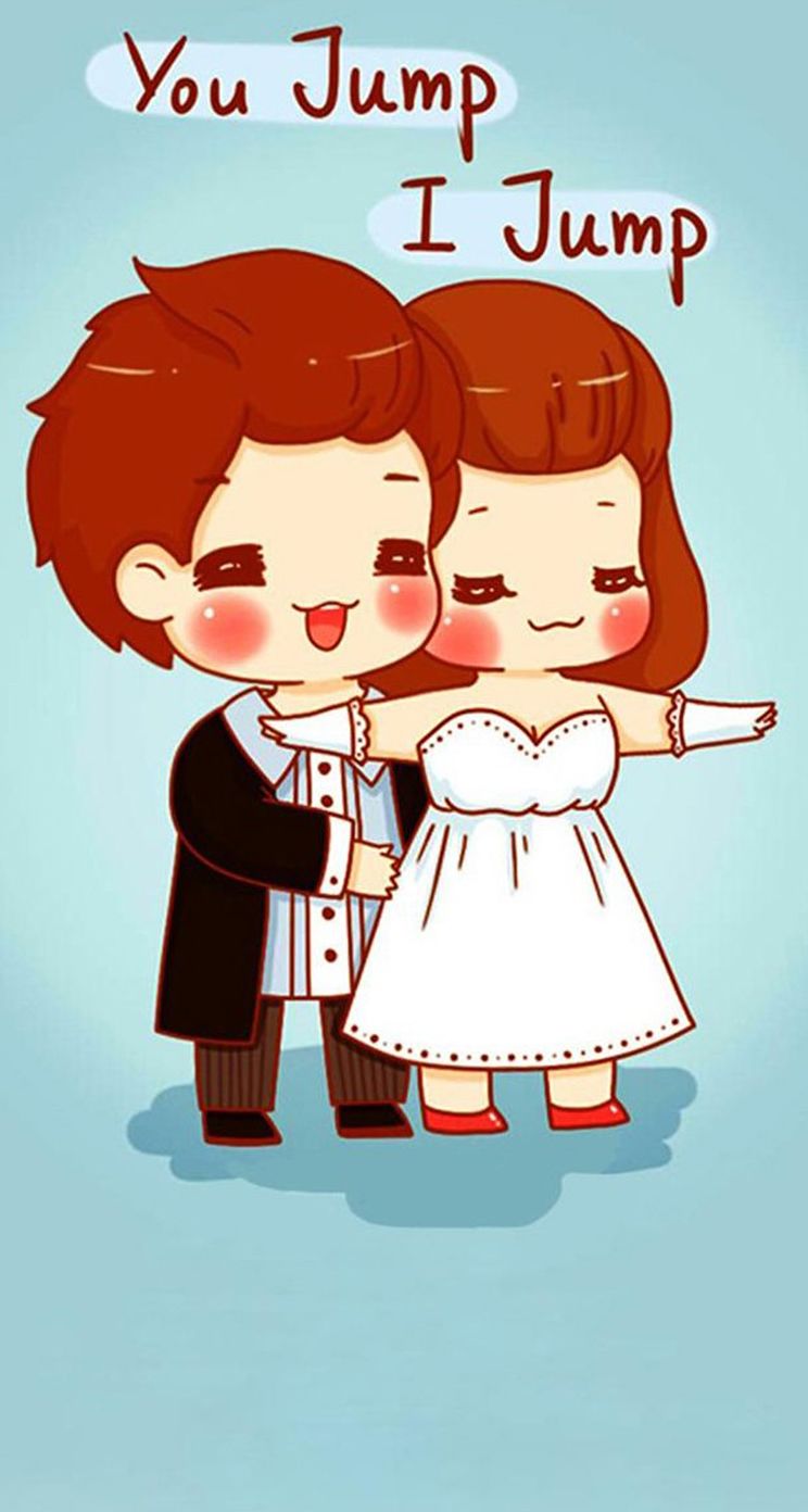Coppia cartoon coreana con orecchie, 1200x1200 HD, Desktop