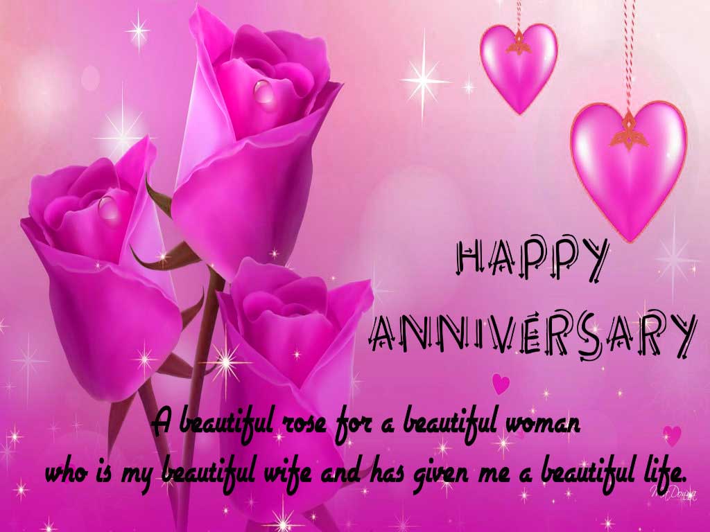 Rose rosa e cuori anniversario, 1024x768 HD, Desktop