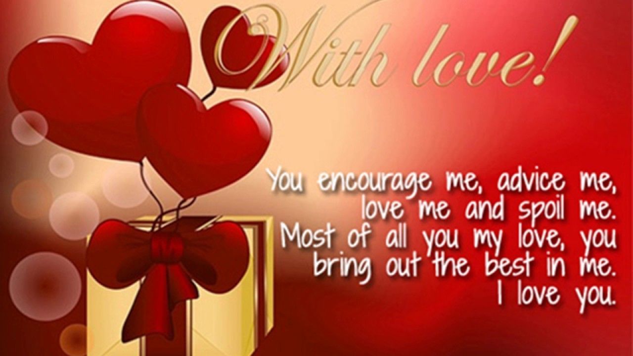 Cuori rossi con regalo e testo amore, 1280x720 720p, Laptop
