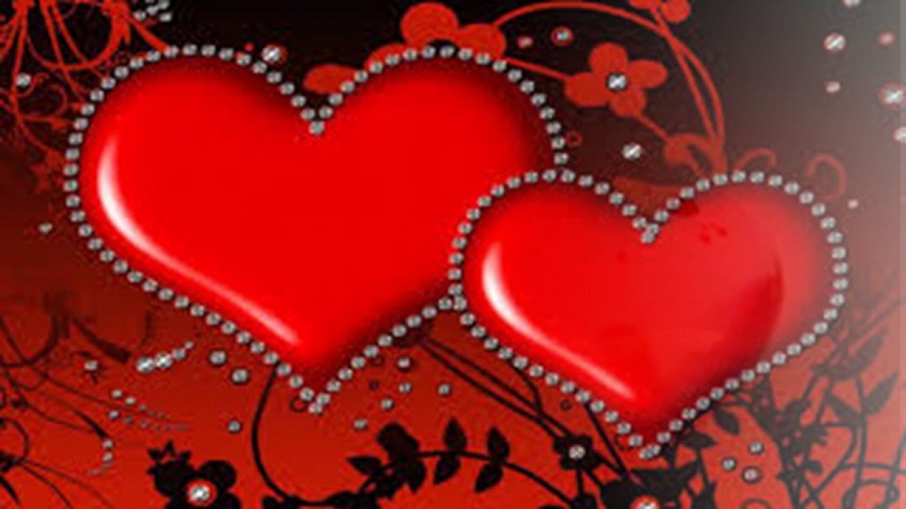 Scritta romantica cuore rosso, 1280x757 720p, PC