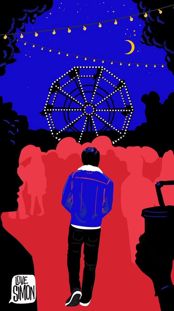 Love, Simon luna park notturno, 719x1280 Full HD Verticale, Smartphone