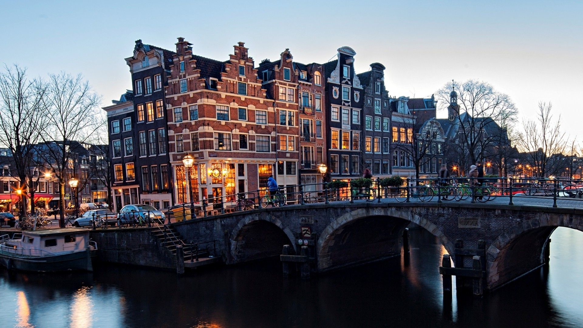 Ponte e canale Amsterdam, 1920x1080 1080p, PC
