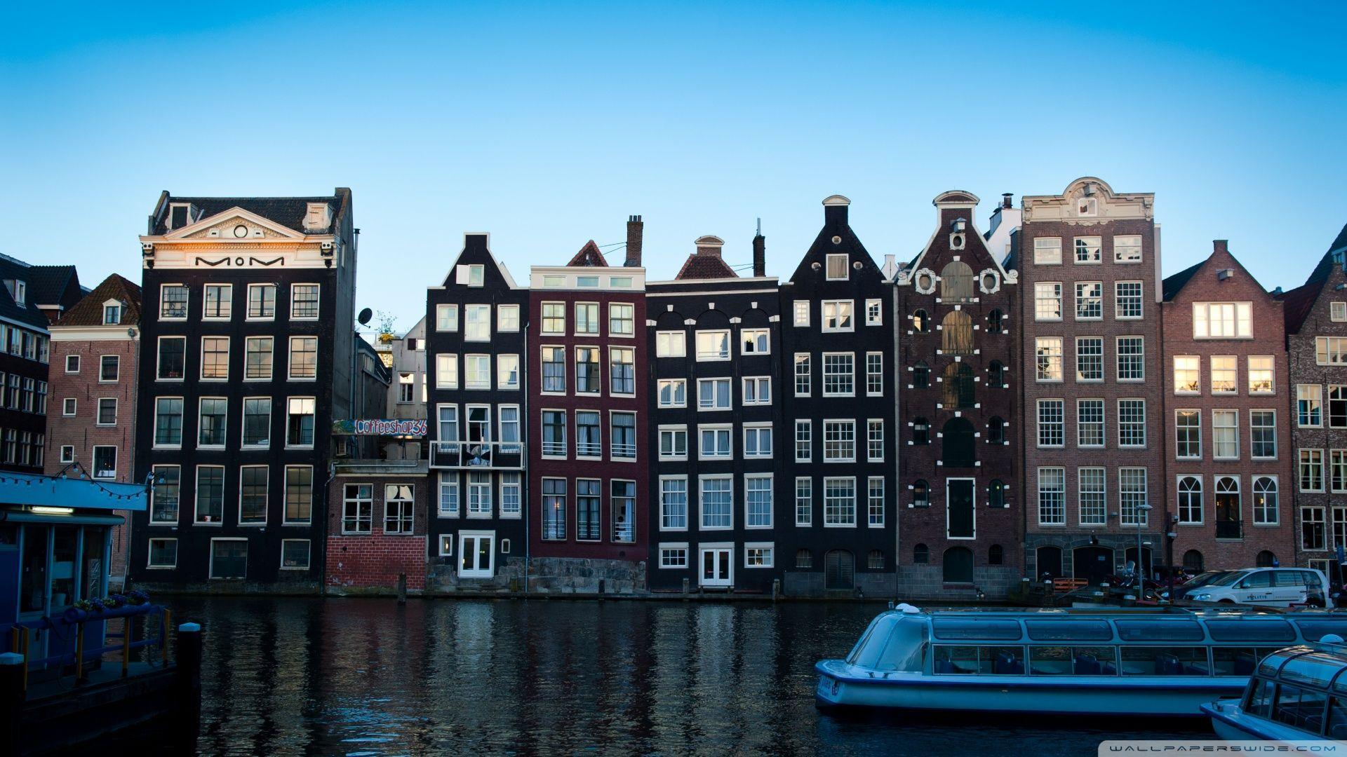 Case tipiche di Amsterdam canale, 1920x1080 1080p, PC
