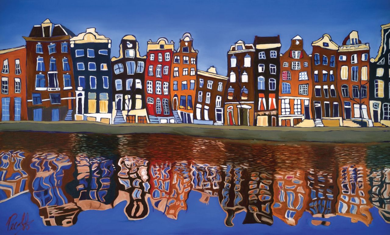 Case di Amsterdam sul canale, 1280x772 720p, Monitor Gaming