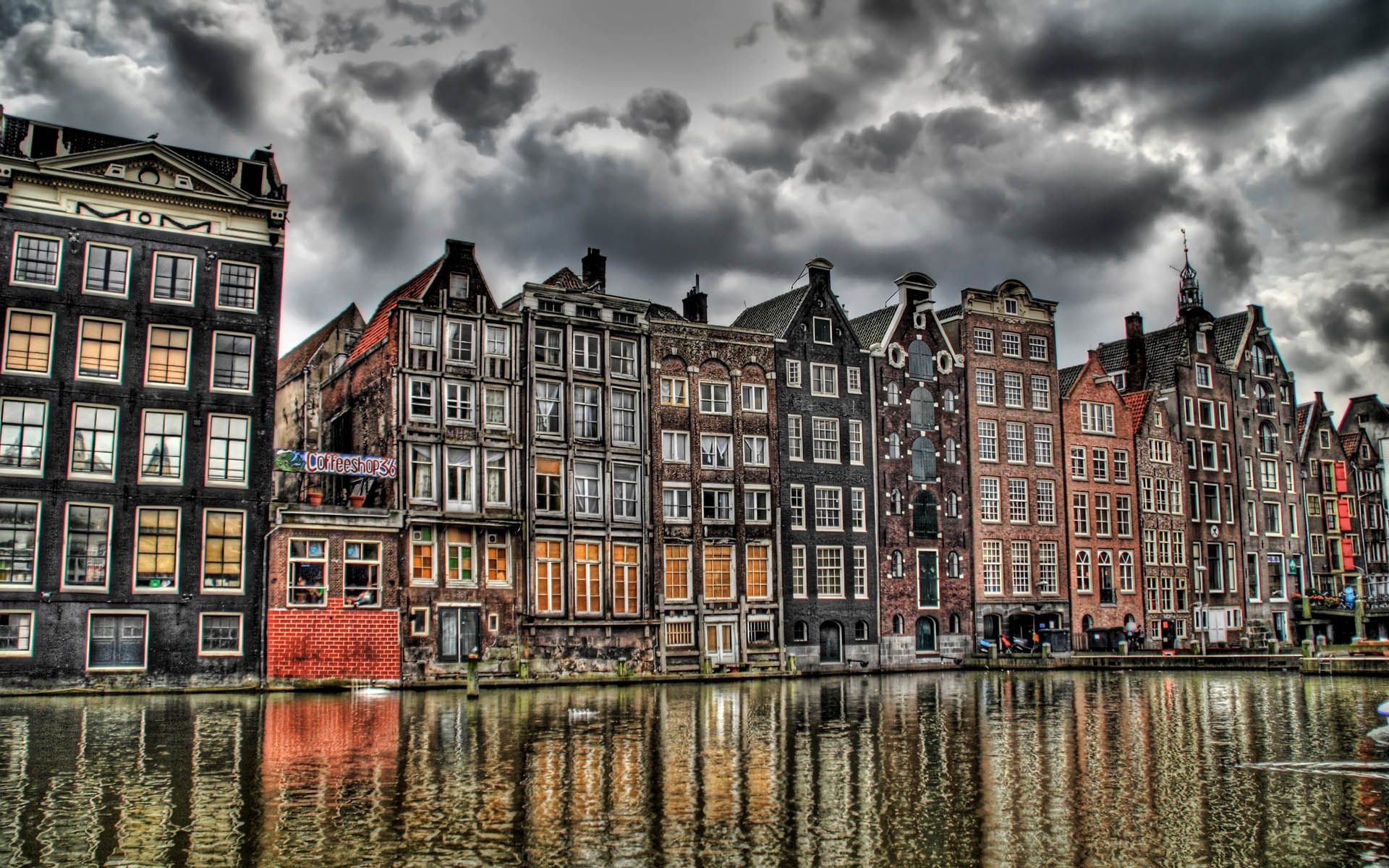 Case canale Amsterdam, 1920x1200 WUXGA, Desktop