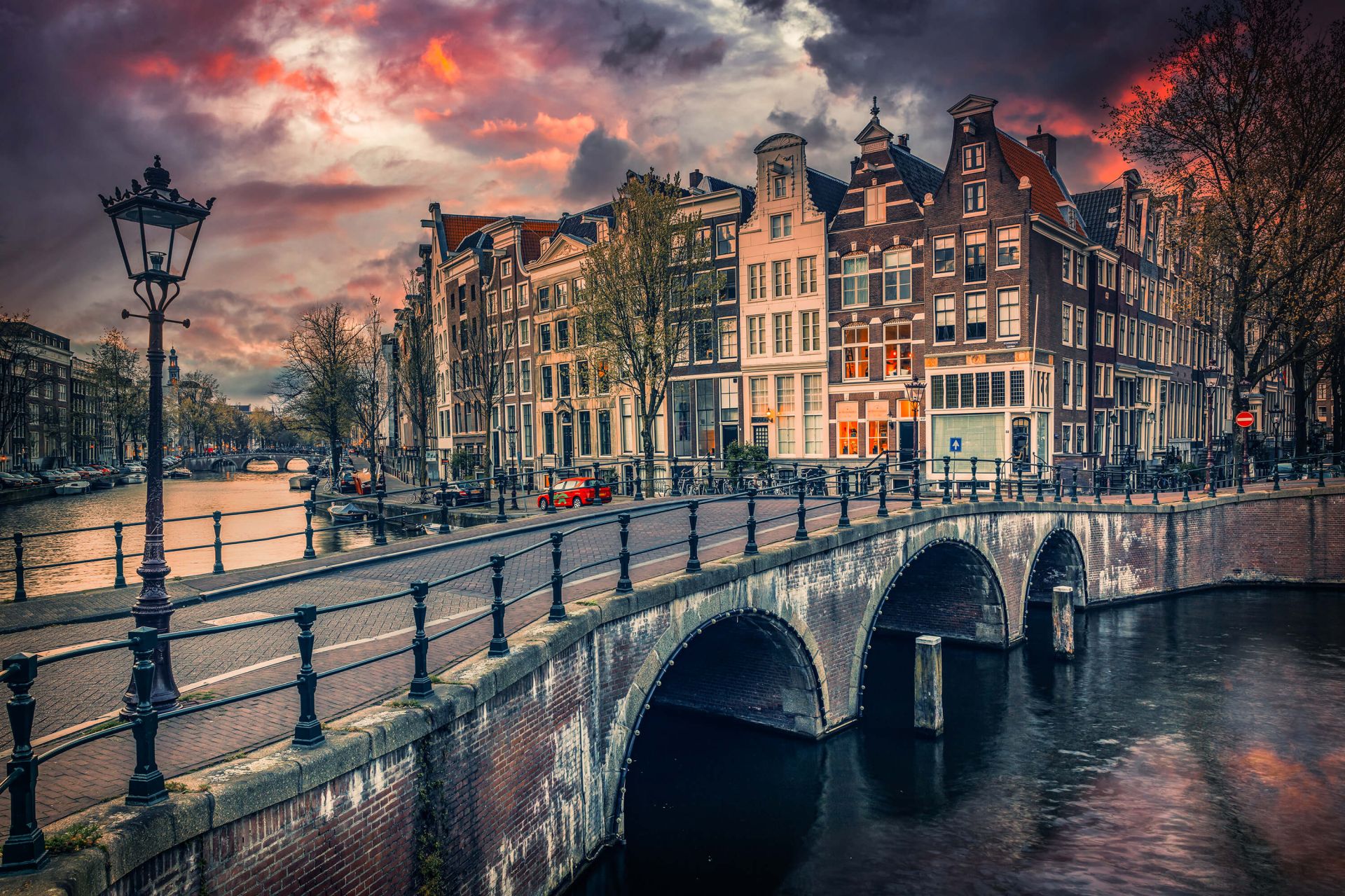 Ponte e canale Amsterdam, 1920x1280 WUXGA, Desktop