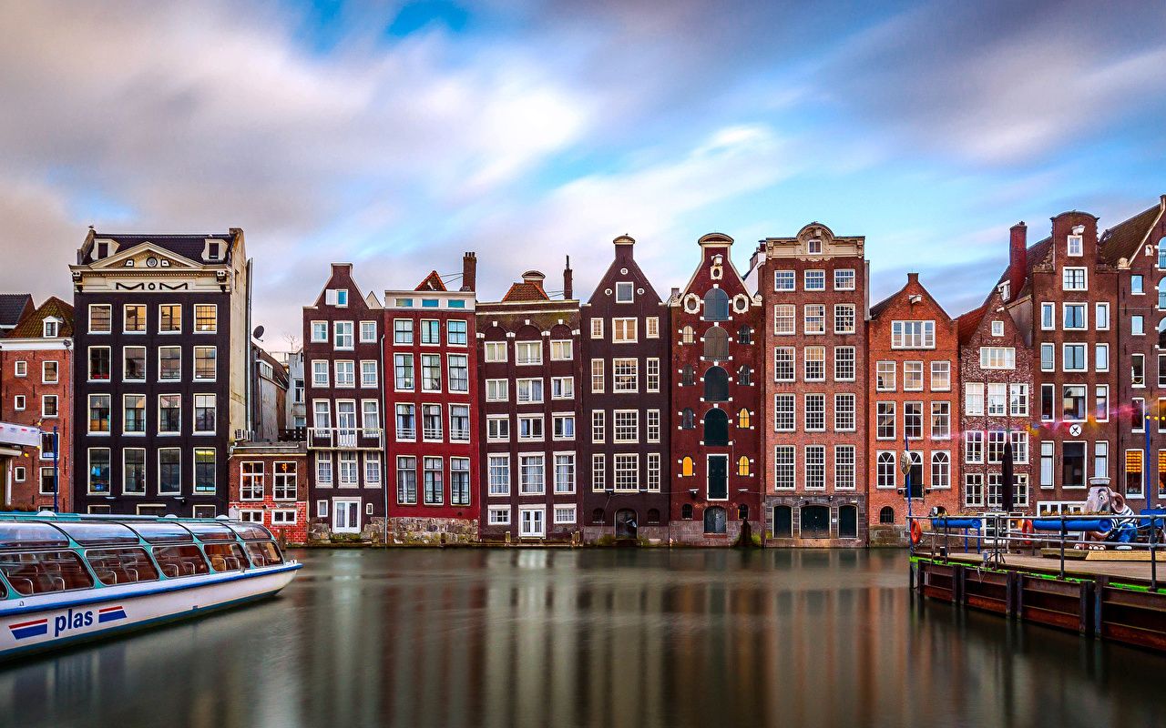Case sul canale di Amsterdam, 1280x800 HD, HP Laptop
