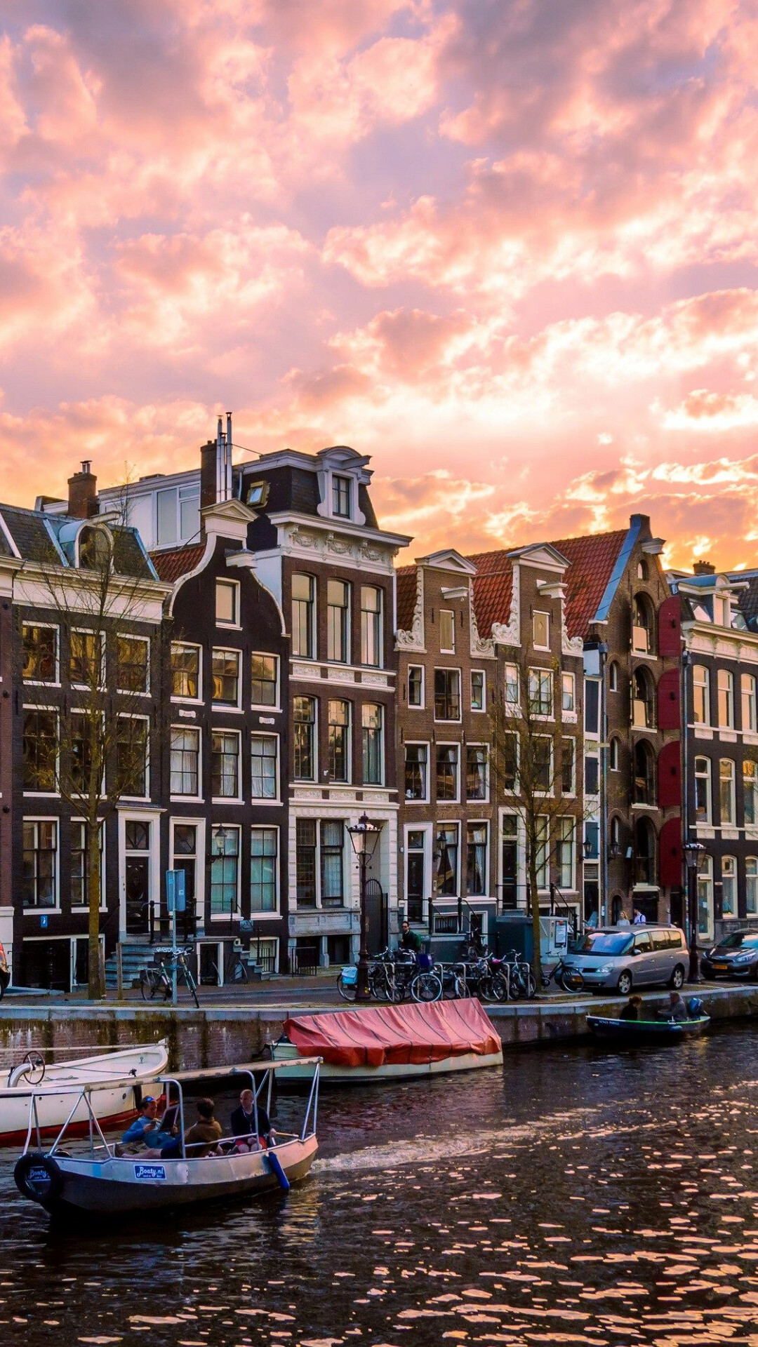 Case canale Amsterdam tramonto, 1080x1920 Full HD Verticale, Samsung Galaxy