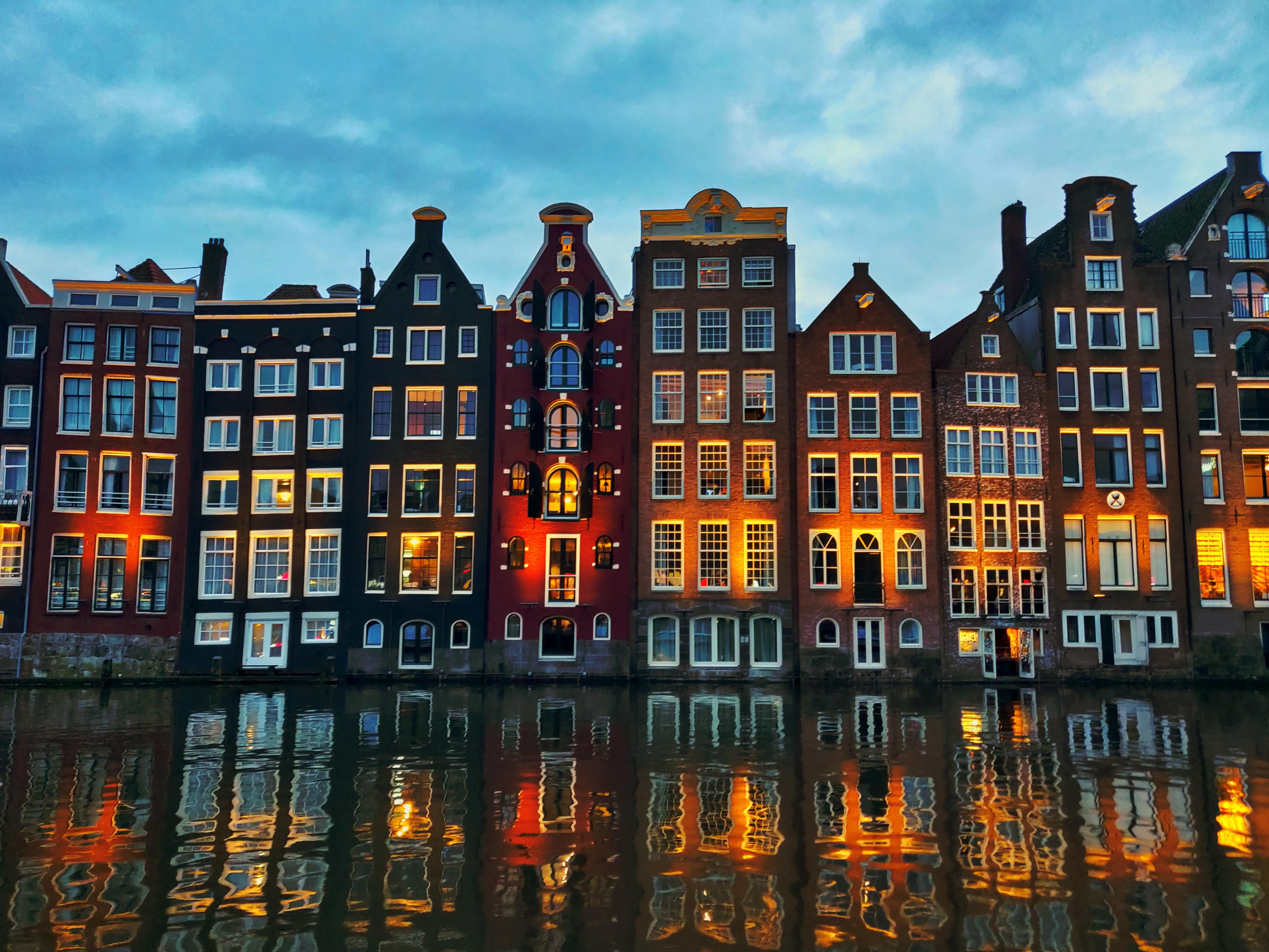 Case canale Amsterdam sera, 4534x3401 UHD, PC 4K