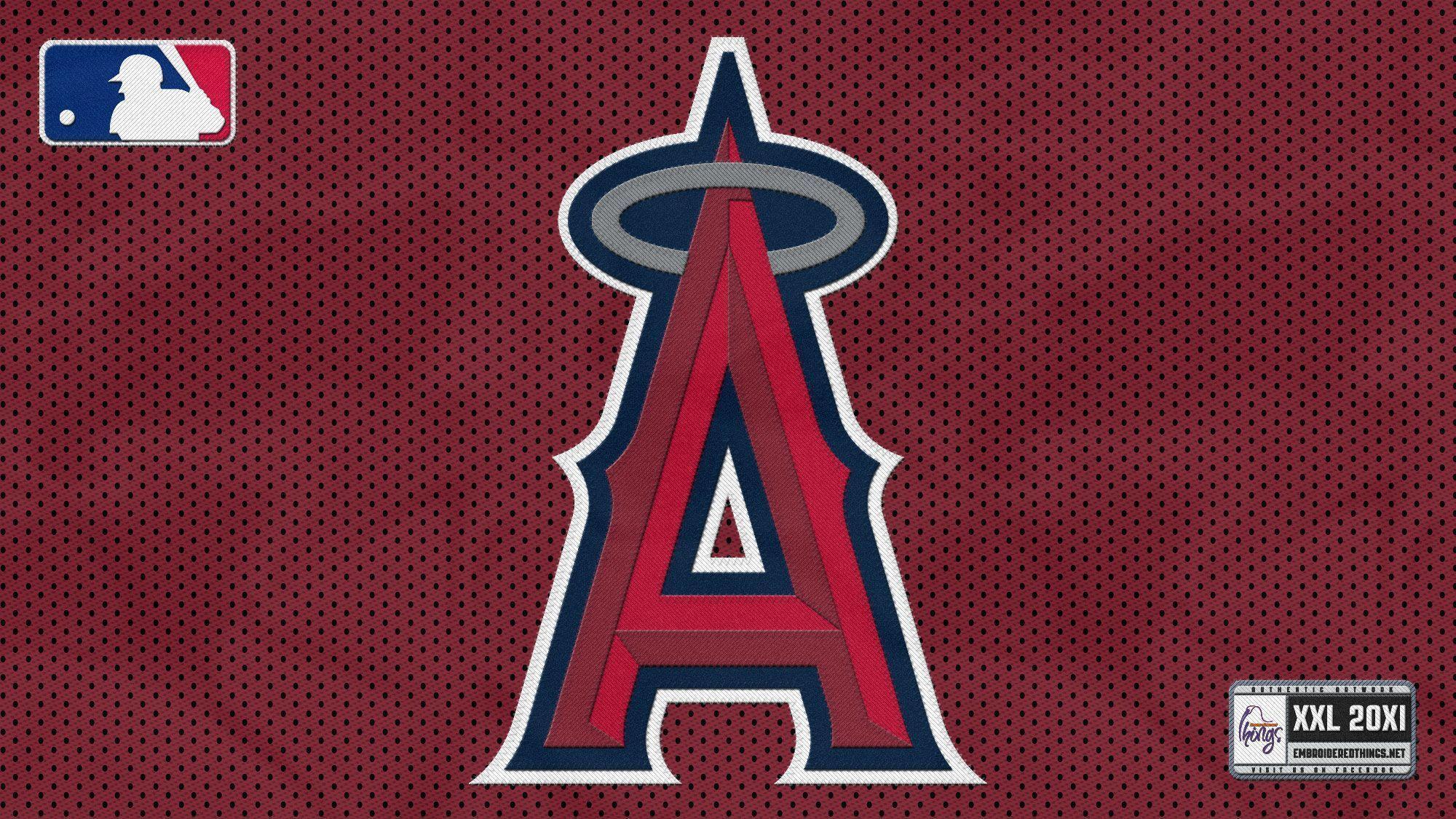 Logo Angels baseball rosso, 2000x1125 2K, Desktop